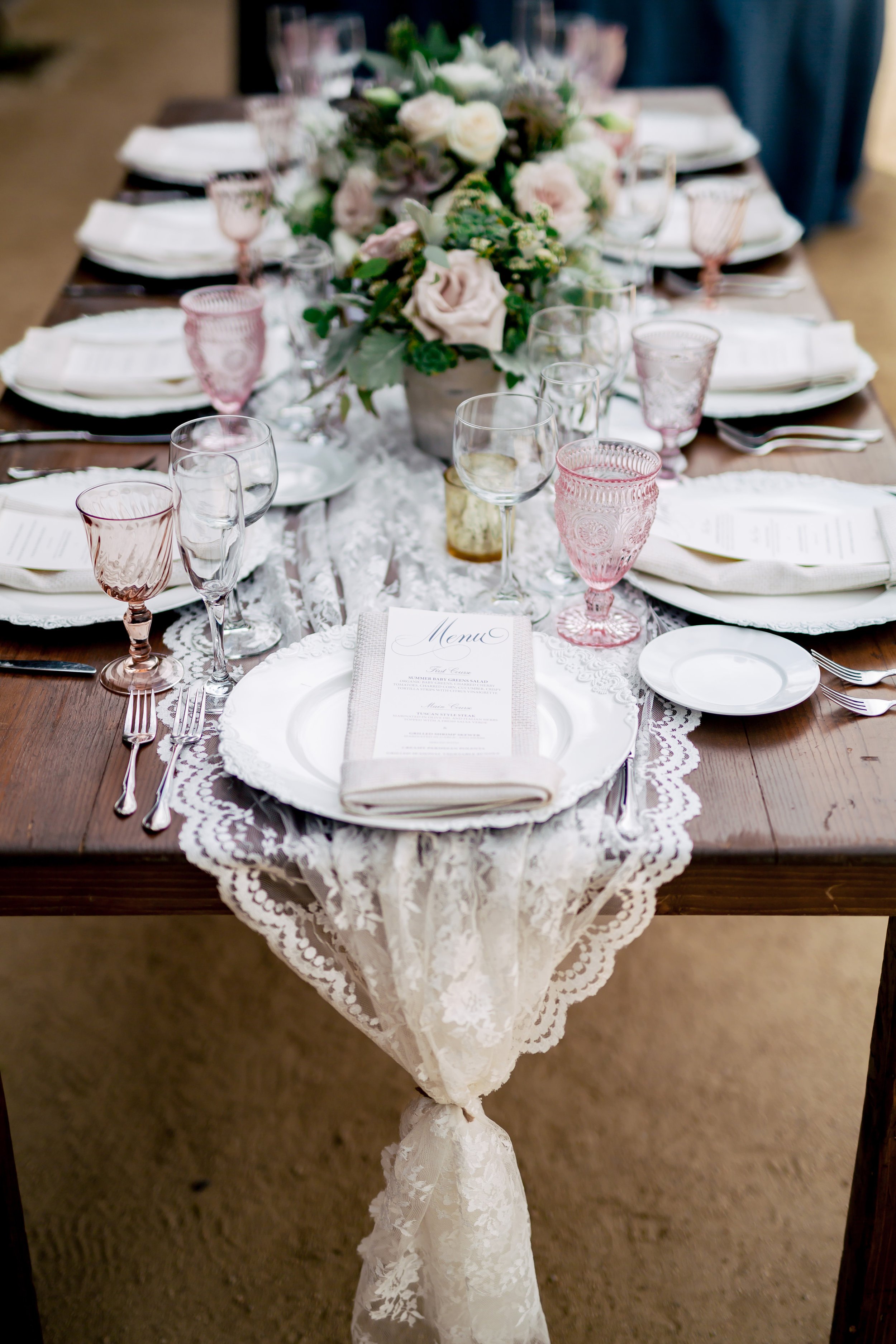 www.santabarbarawedding.com | Rewind Photography | Events by M and M | Santa Barbara Historical Museum | Reception Table