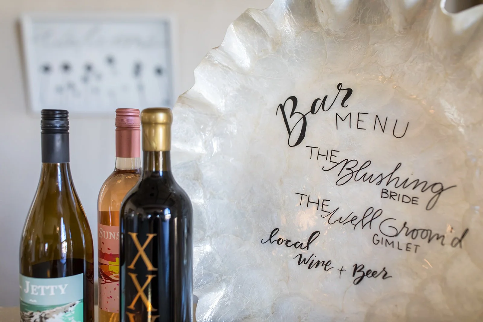 www.santabarbarawedding.com | Ann Johnson Events | Elizabeth Victoria Photo | Cabrillo Pavilion | Styled Shoot | Bar Details