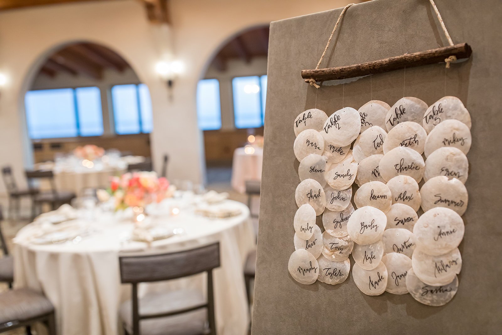 www.santabarbarawedding.com | Ann Johnson Events | Elizabeth Victoria Photo | Cabrillo Pavilion | Styled Shoot | Name Cards