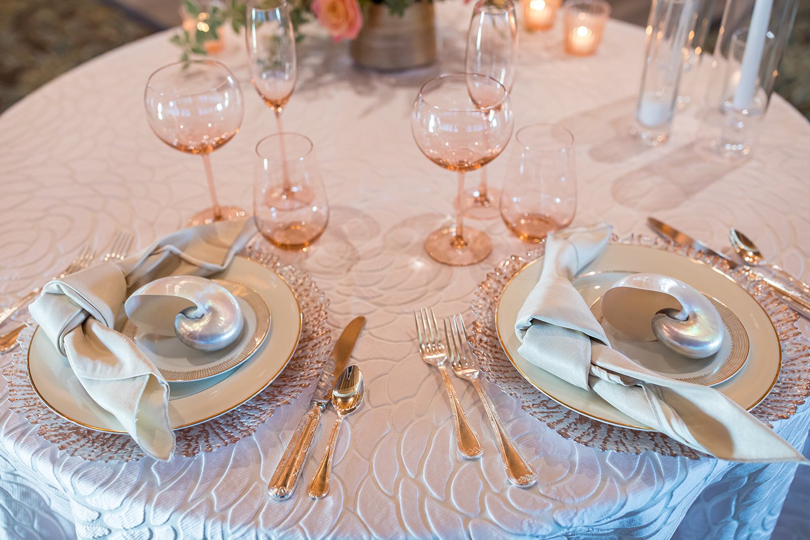 www.santabarbarawedding.com | Ann Johnson Events | Elizabeth Victoria Photo | Cabrillo Pavilion | Styled Shoot | Reception Table Details