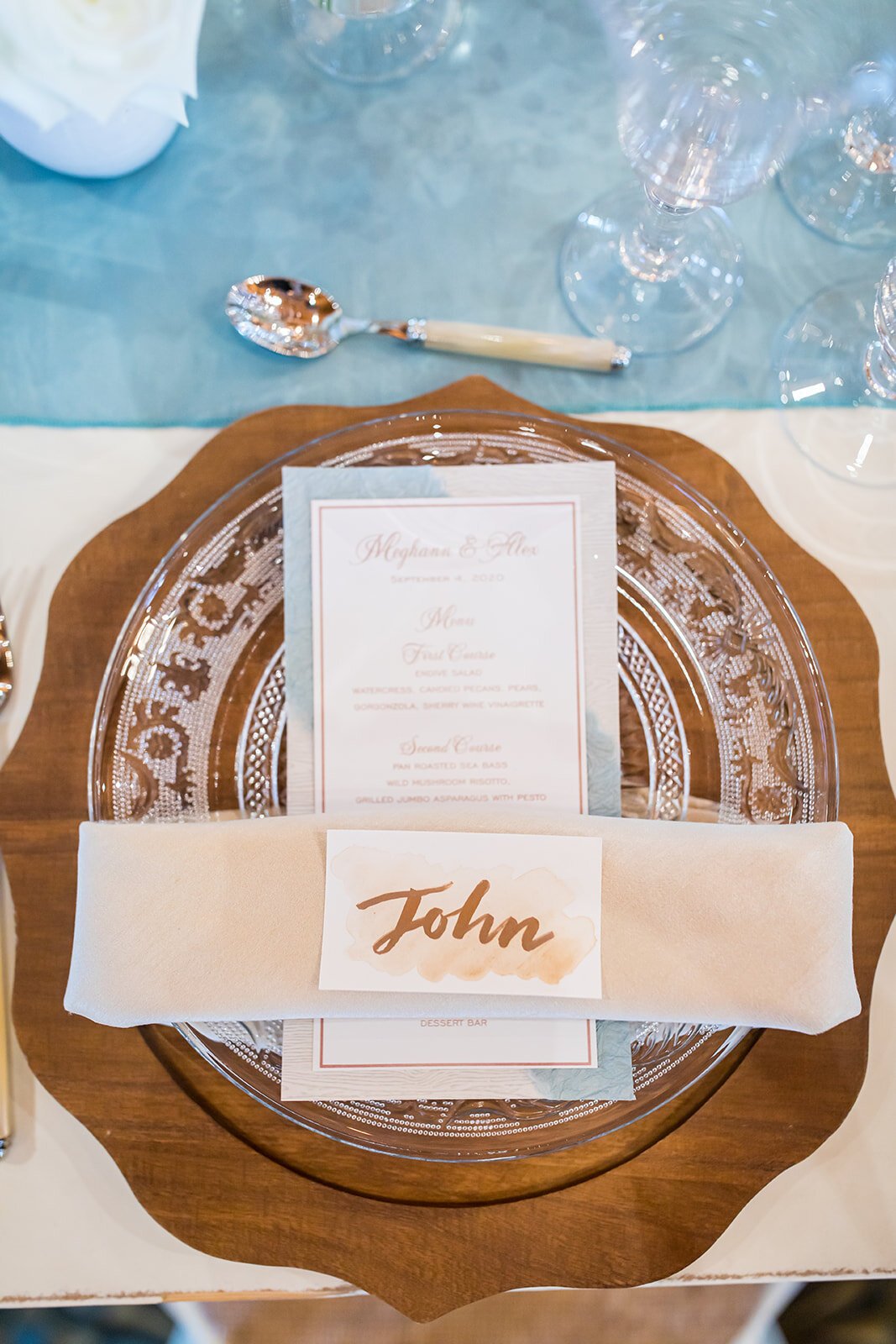 www.santabarbarawedding.com | Ann Johnson Events | Elizabeth Victoria Photo | Cabrillo Pavilion | Styled Shoot | Place Setting