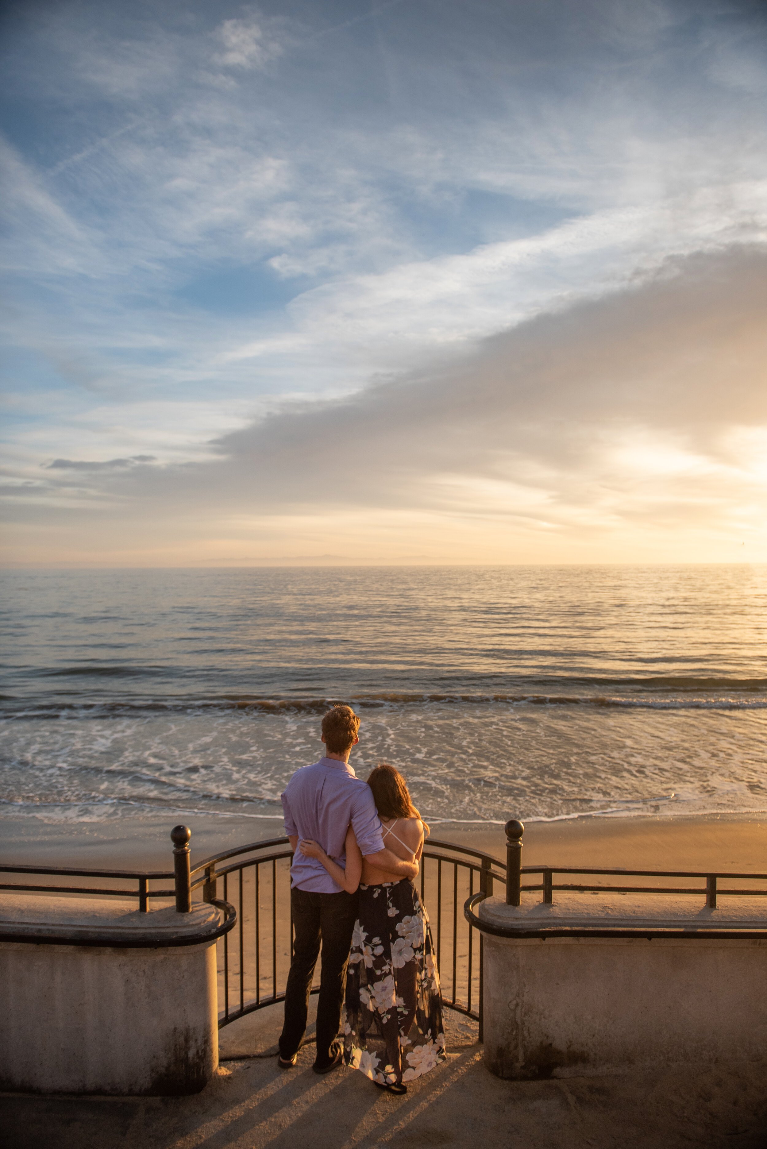 www.santabarbarawedding.com | ByCherry Photography | Butterfly Beach | Couple Overlooking the Beach and Expansive Ocean