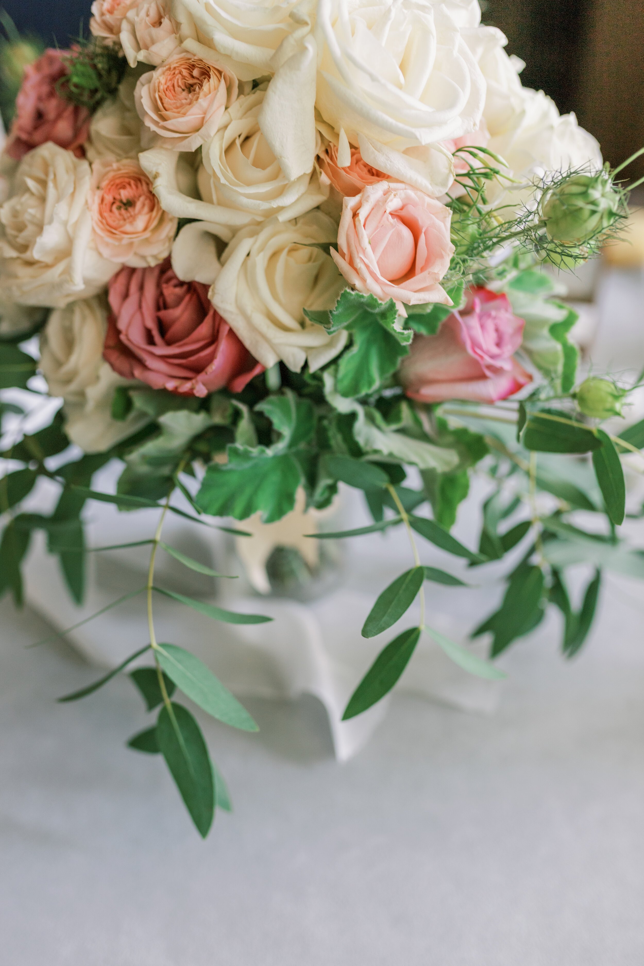 www.santabarbarawedding.com | Jocelyn &amp; Spencer | El Montecito Presbyterian Church | Pink and Orange Wedding Flowers