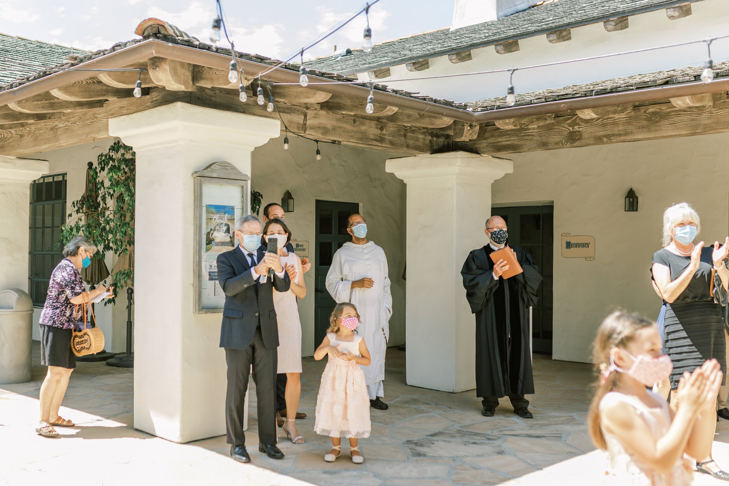 www.santabarbarawedding.com | Jocelyn &amp; Spencer | El Montecito Presbyterian Church | Guests Waiting for the Bride and Groom