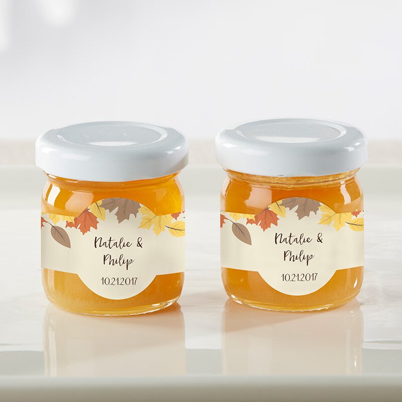 www.santabarbarawedding.com | Kate Aspen | Personalized Honey Jar Wedding Favors