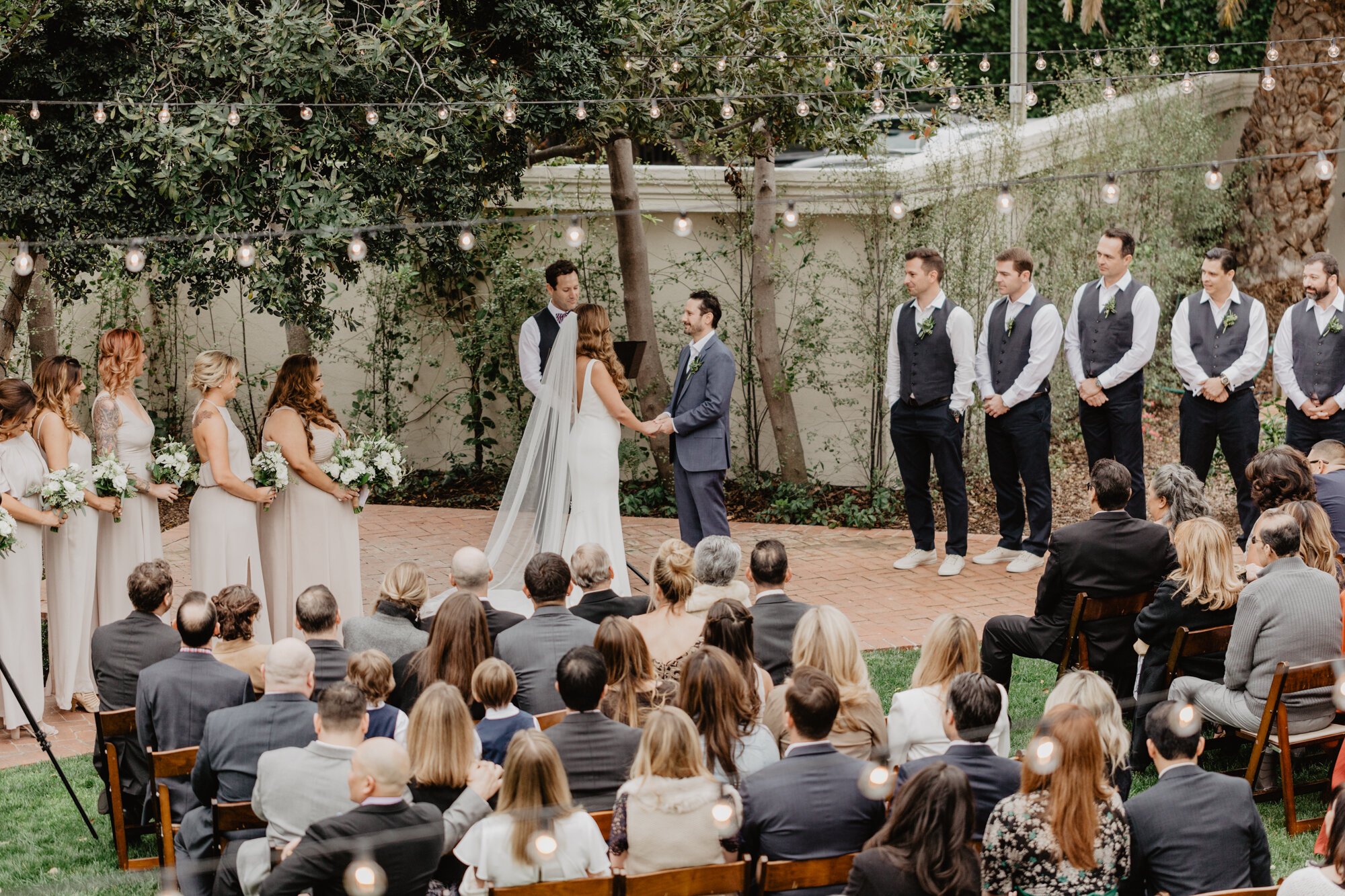 www.santabarbarawedding.com | Kyle London Photography | Santa Barbara Club | Sweet Pea Flowers | Theia | Moondance Bridal | The Ceremony 