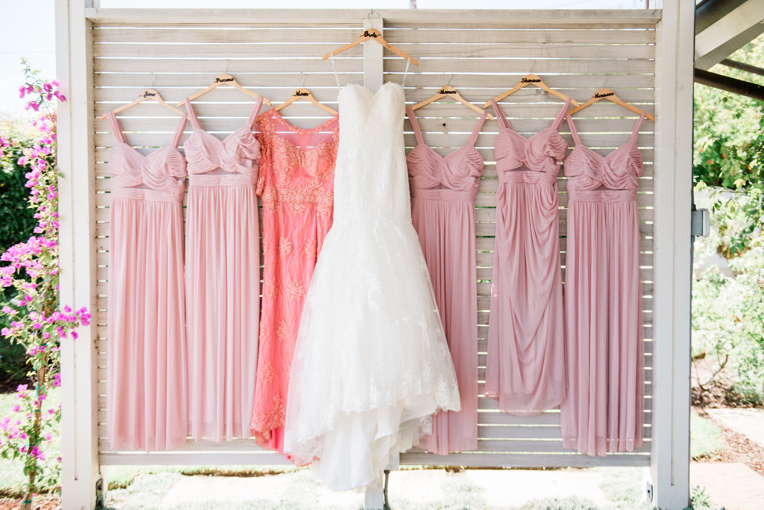 www.santabarbarawedding.com | ByCherry Photography | Floral Designs by Roni | Bride's and Bridesmaid's Wedding Dresses