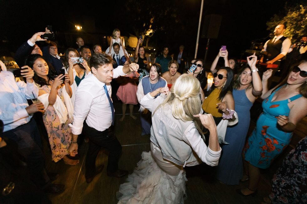 www.santabarbarawedding.com | Percy Sales Events | Sunstone Winery | Jenny Quicksall | The Replicas Music | Bella Vista Designs | The Couple and Guests on the Dance Floor