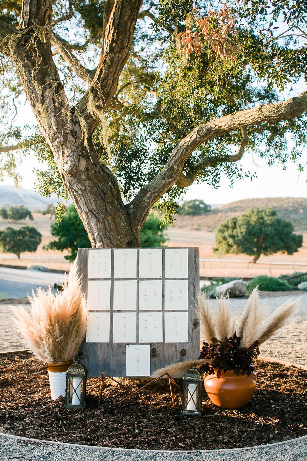 www.santabarbarawedding.com | Zaca Creek Ranch | Mi Belle Photography | Jill &amp; Co. | Alanna Lee Design | Reception Table Assignments 