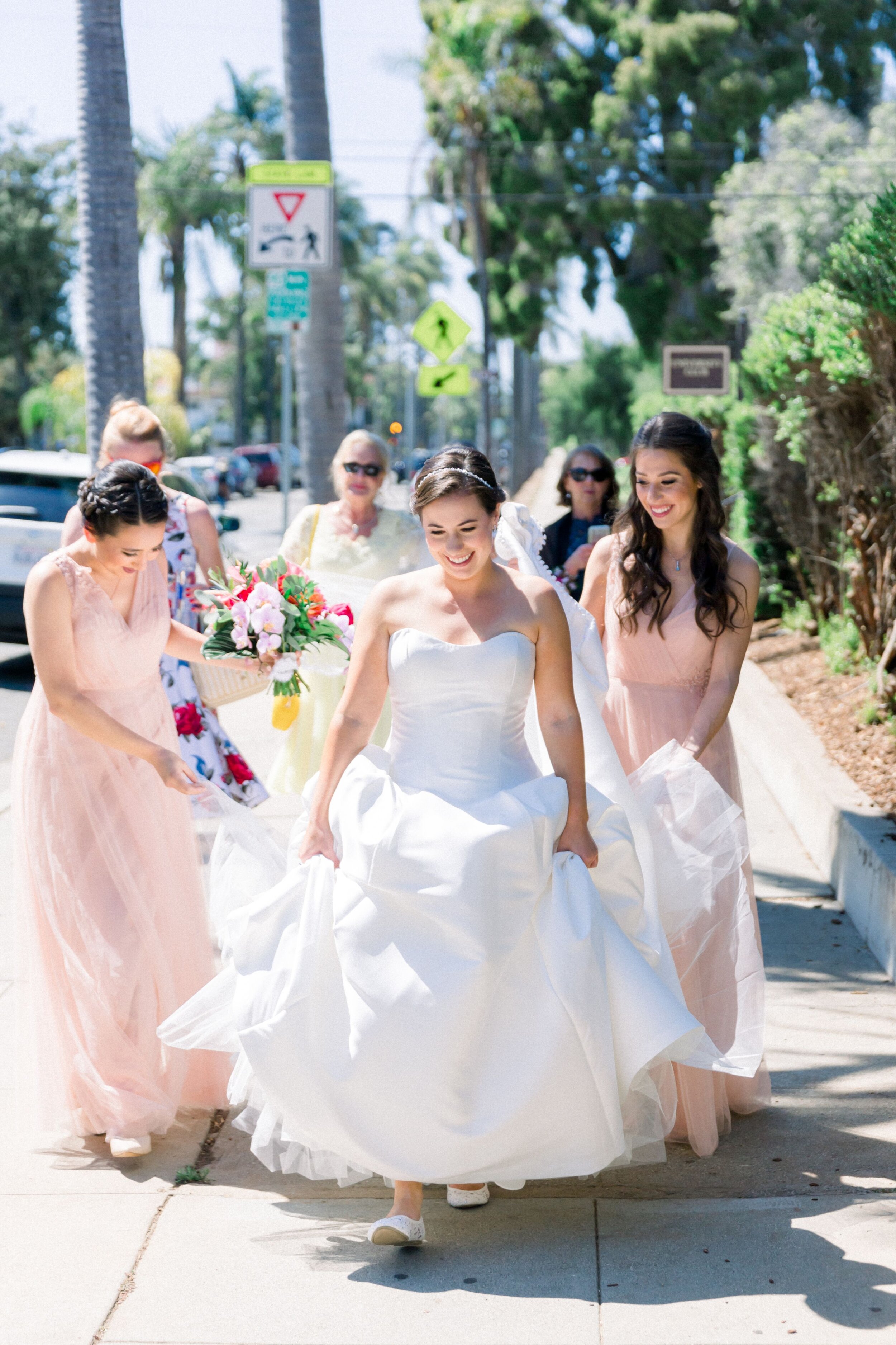 www.santabarbarawedding.com | James &amp; Jess | KB Events | Santa Barbara Courthouse | Ella &amp; Louie | Dreamcatcher Artistry | Sottero &amp; Midgley | Bride with Bridesmaids