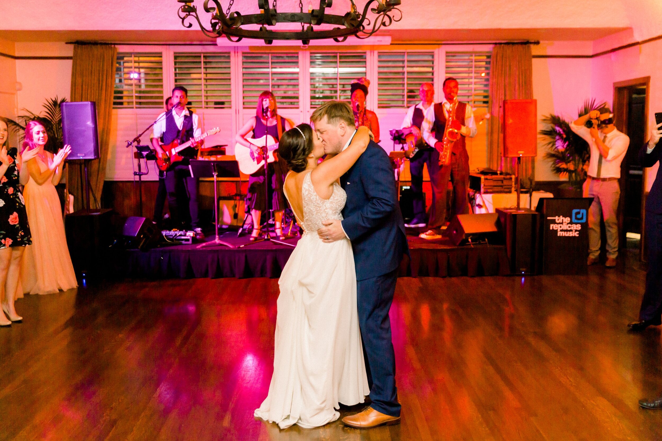 www.santabarbarawedding.com | James &amp; Jess | KB Events | Riviera Mansion | Ella &amp; Louie | The Replicas Music | SPARK Creative Events | Jenny Yoo | Bride and Groom Share a Dance