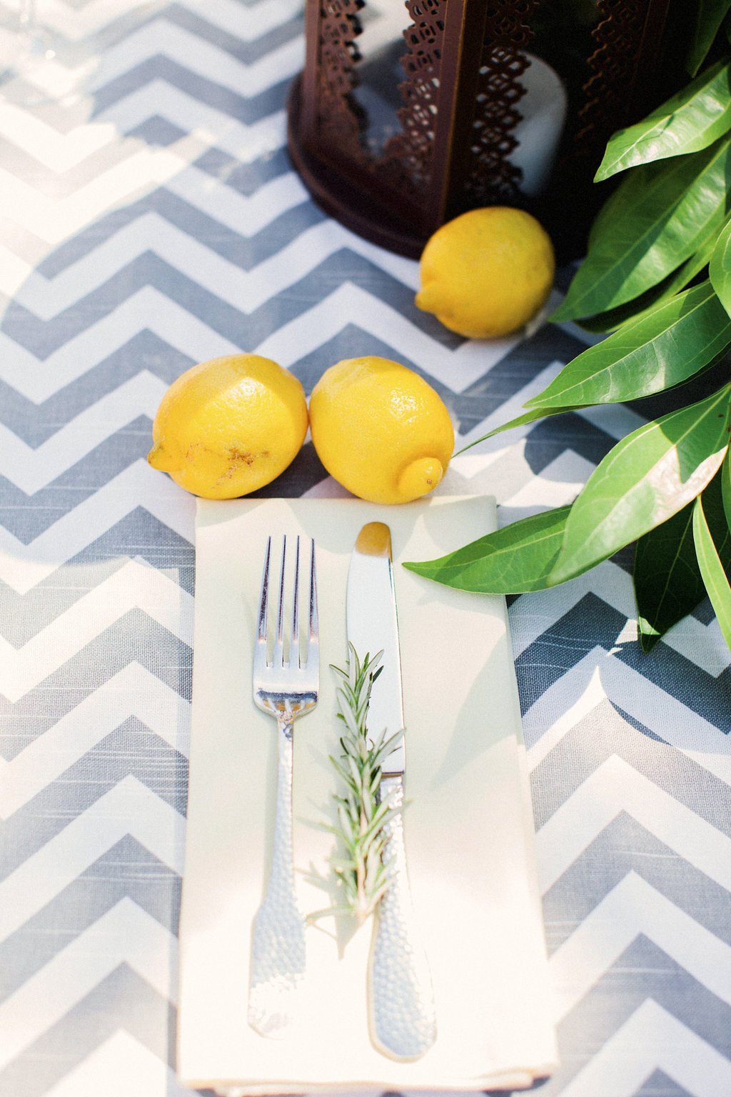 table top pantone color of the year citrus wedding style