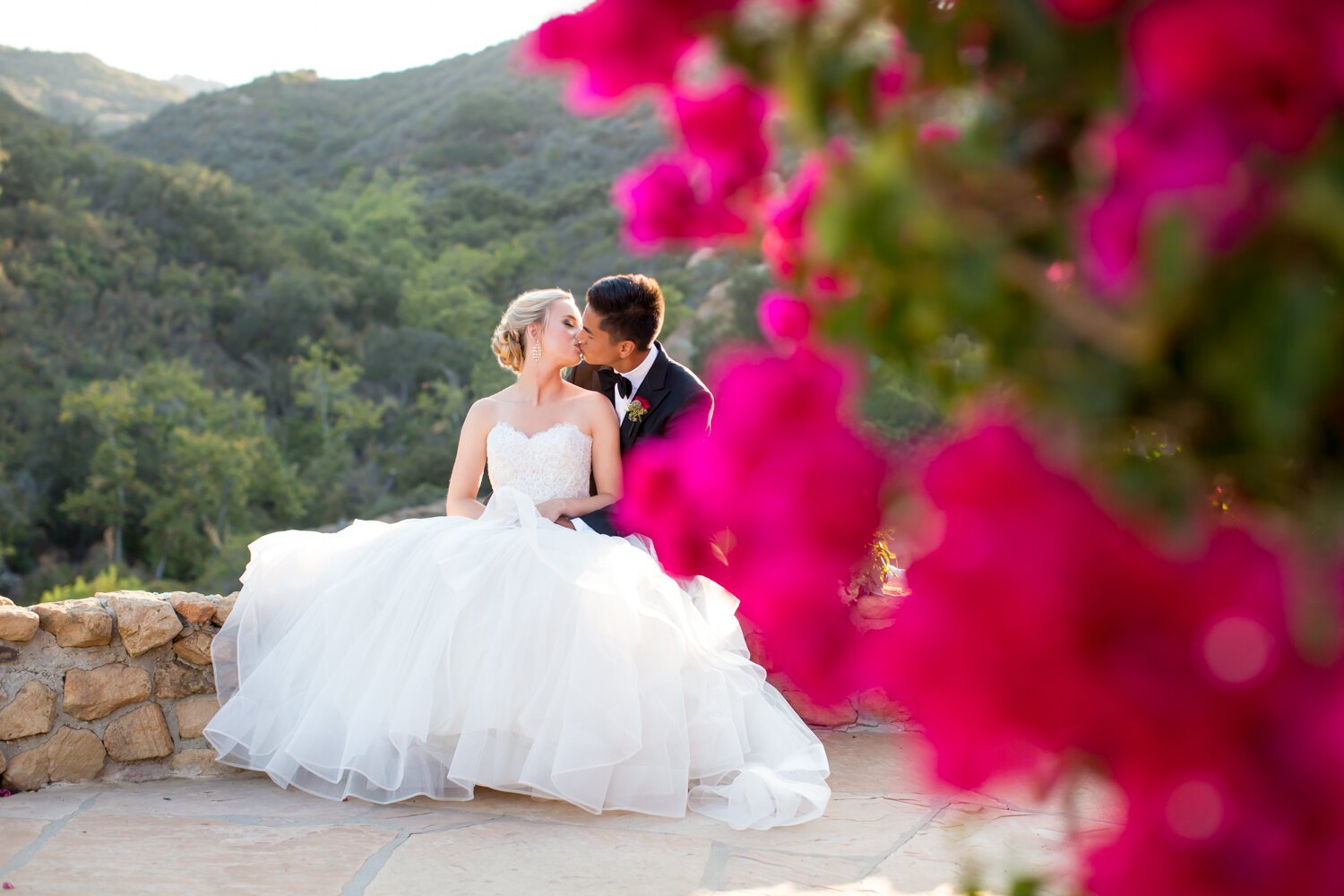 www.santabarbarawedding.com | APEX Malibu | Elizabeth Victoria Photography | Ebeling Events | Flowers by Maria | Malibu Clothes | BHLDN | Bride and Groom with Mountains in Background