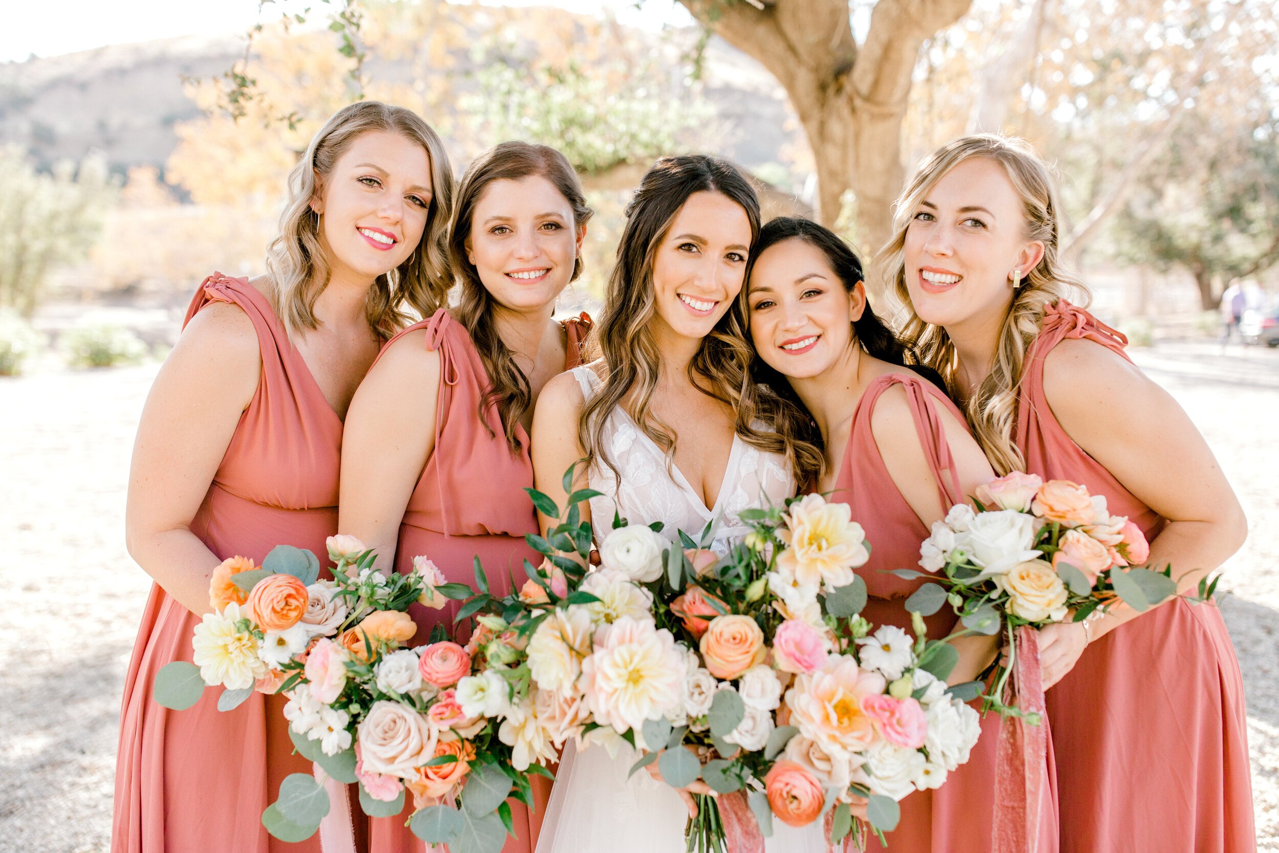 www.santabarbarawedding.com | Events by Fran | Brooke Borough Photography | Triunfo Creek Vineyards | Velvet Blooms | Lili Bridals | Blushing Beauty | Bride with Bridesmaids