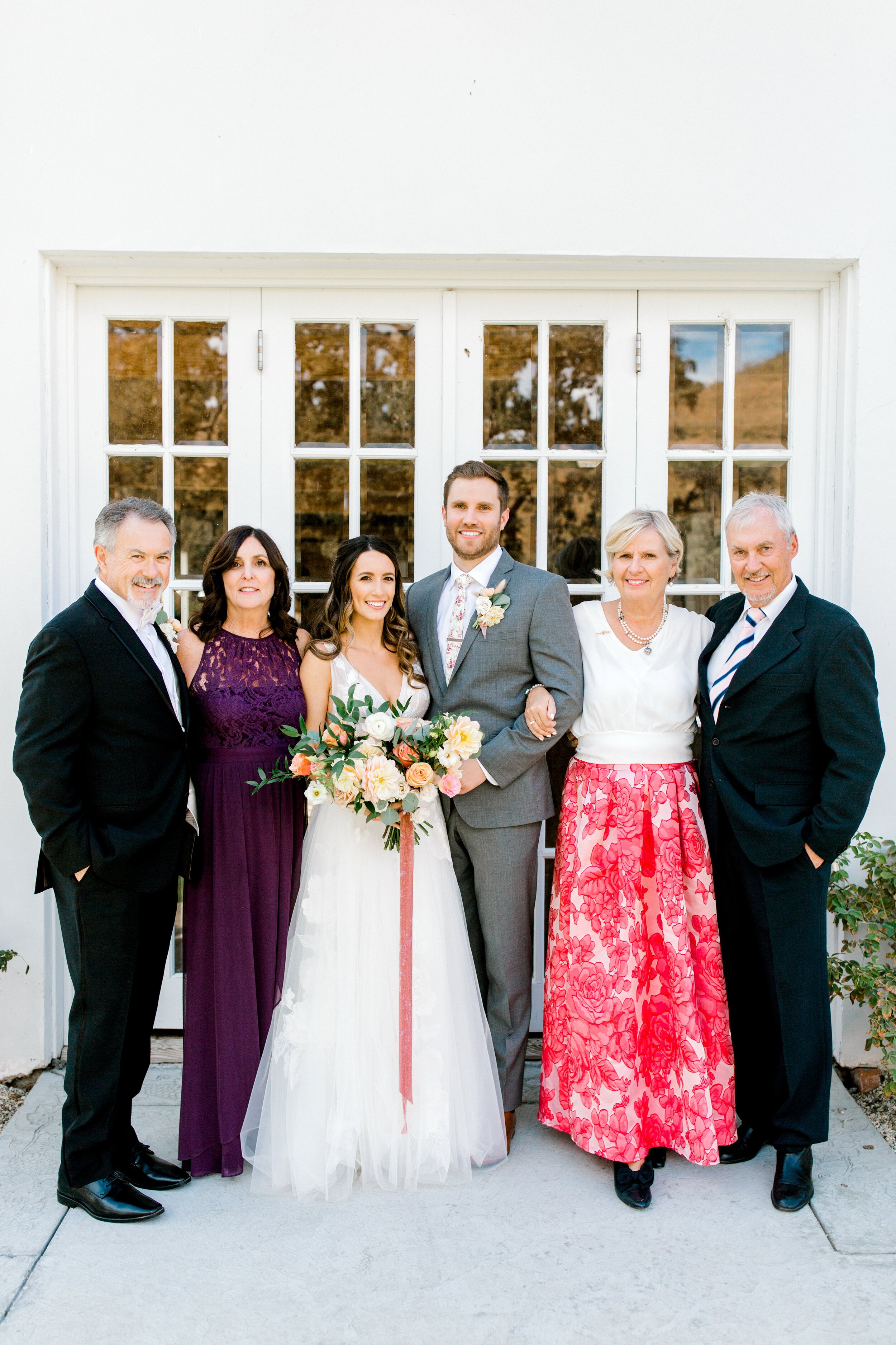 www.santabarbarawedding.com | Events by Fran | Brooke Borough Photography | Triunfo Creek Vineyards | Velvet Blooms | Lili Bridals | Blushing Beauty | Bride and Groom with Parents