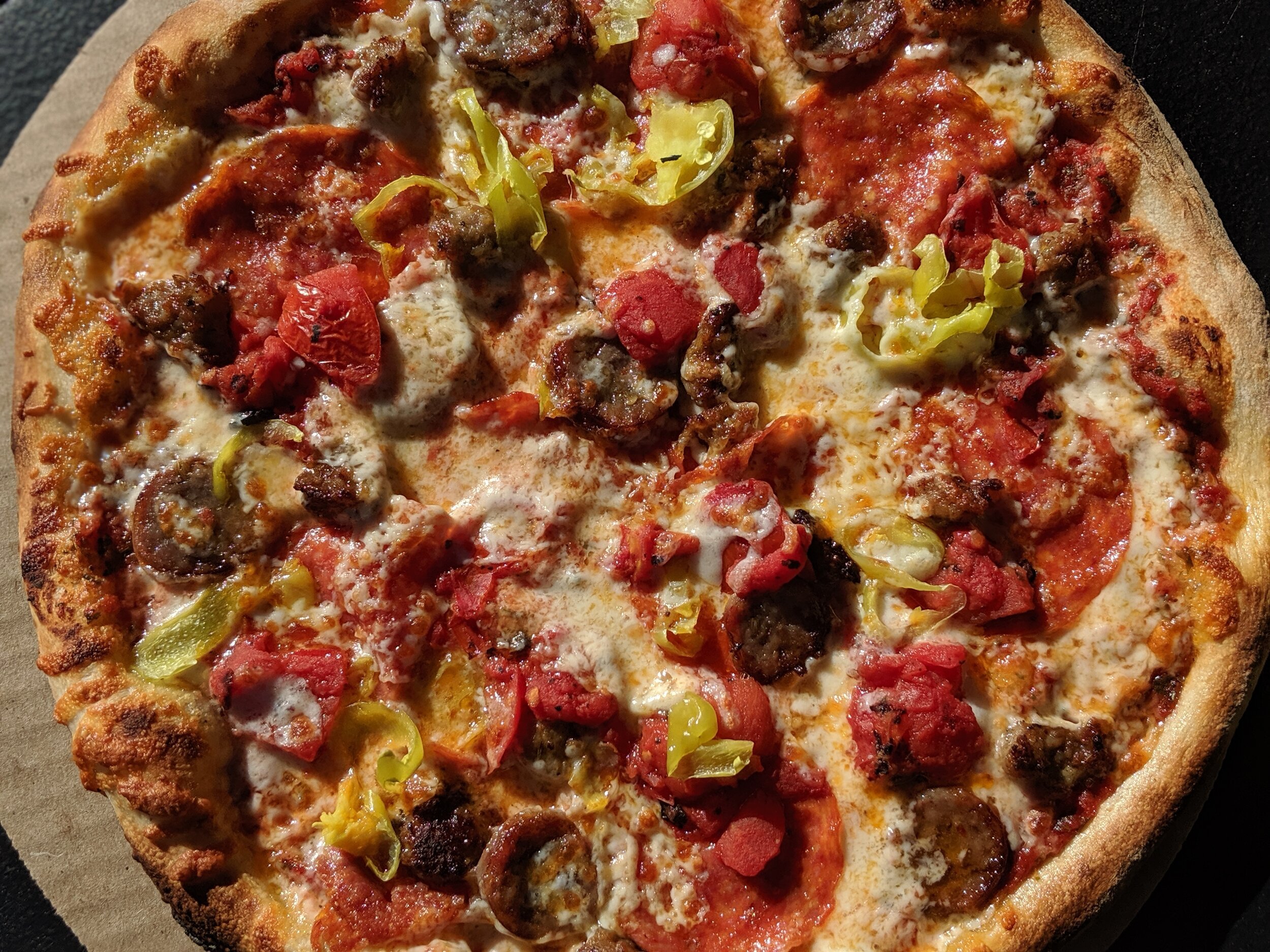 www.santabarawedding.com | Firefly Pizza Company | Pepperoni, Sausage, and Banana Pepper Pizza