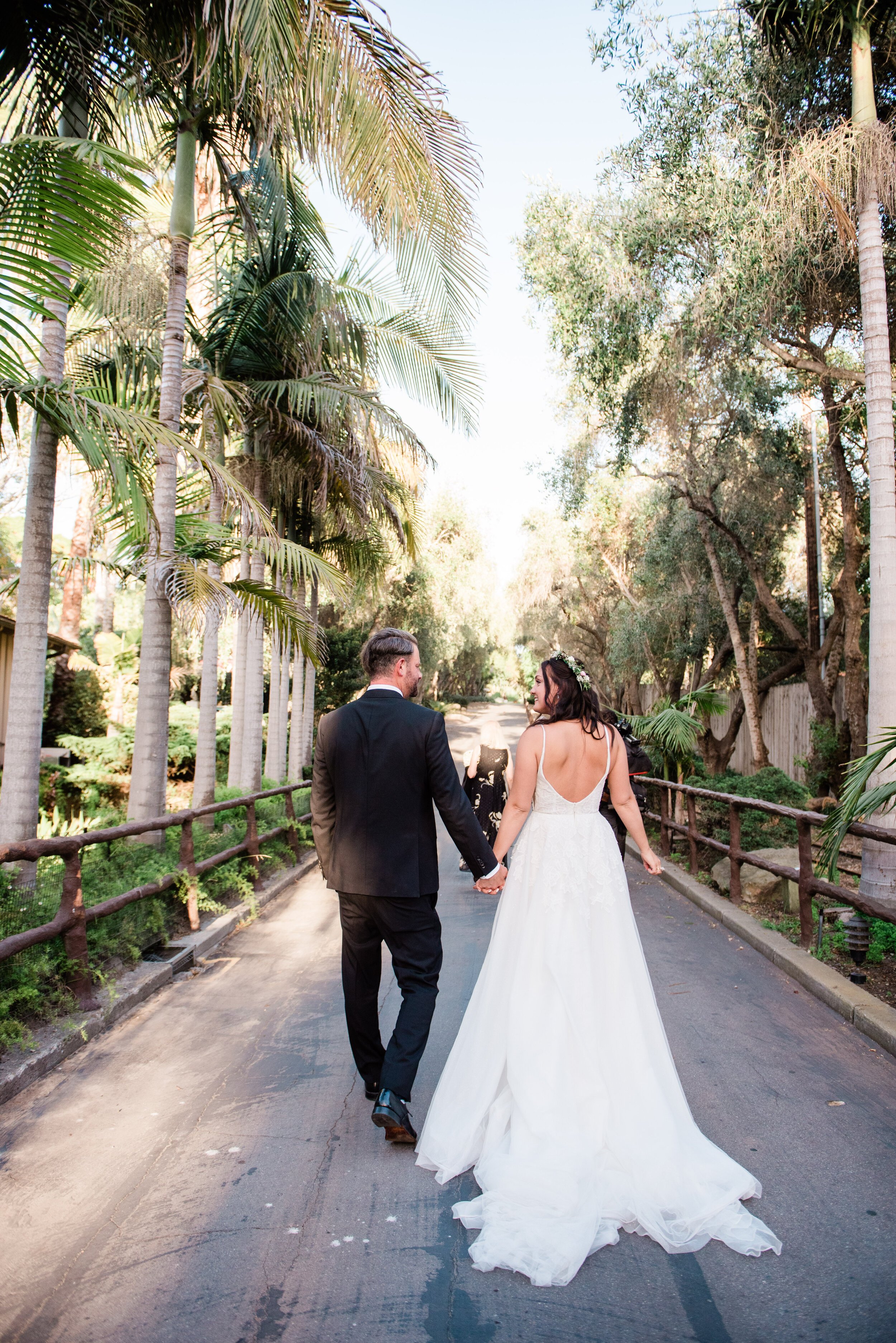 www.santabarbarawedding.com | ByCherry Photography | Santa Barbara Zoo | Events by Rincon | SB Hair &amp; Makeup | Bride and Groom Arrive at the Venue