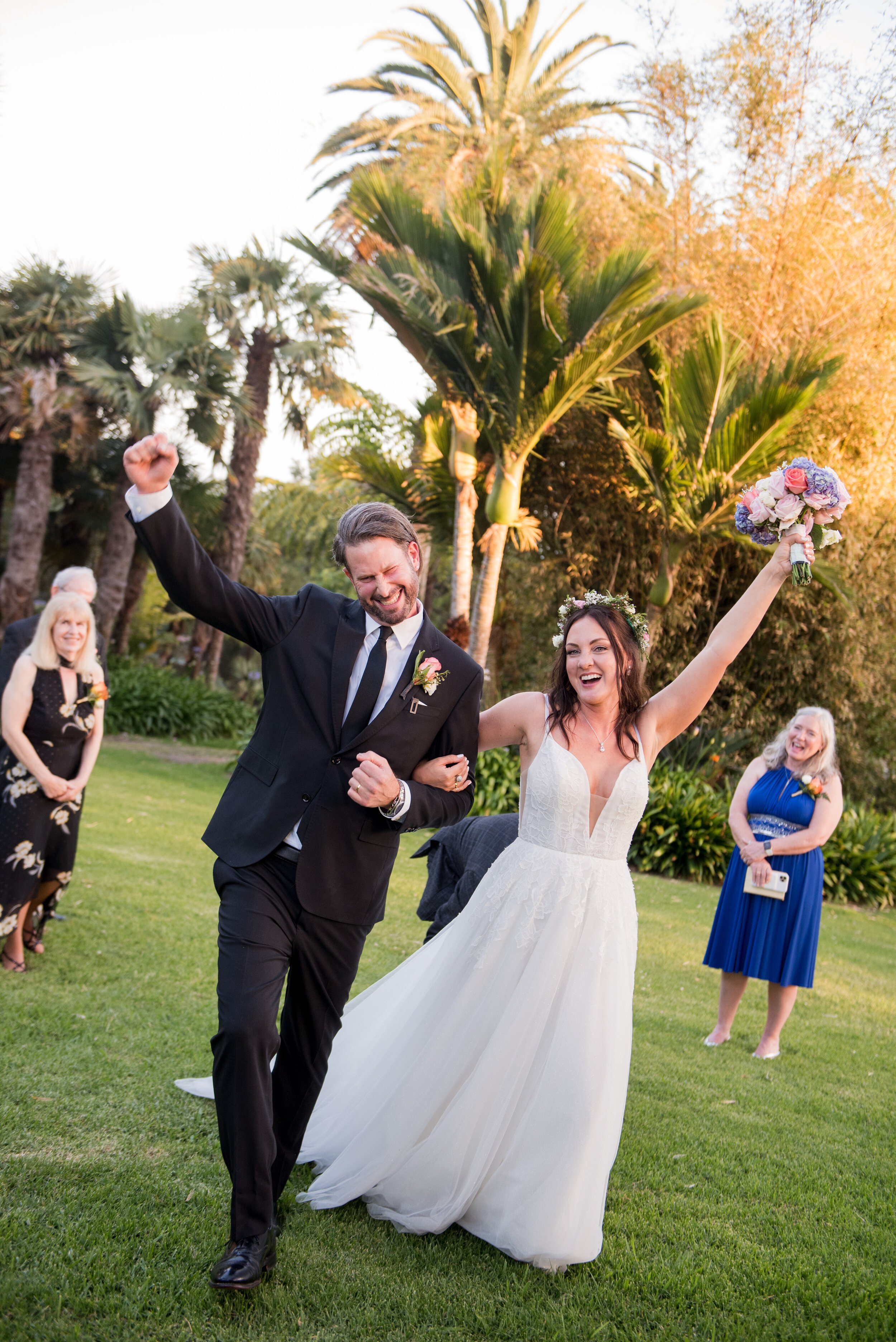 www.santabarbarawedding.com | ByCherry Photography | Santa Barbara Zoo | Events by Rincon | SB Hair &amp; Makeup | Bride and Groom After Ceremony 