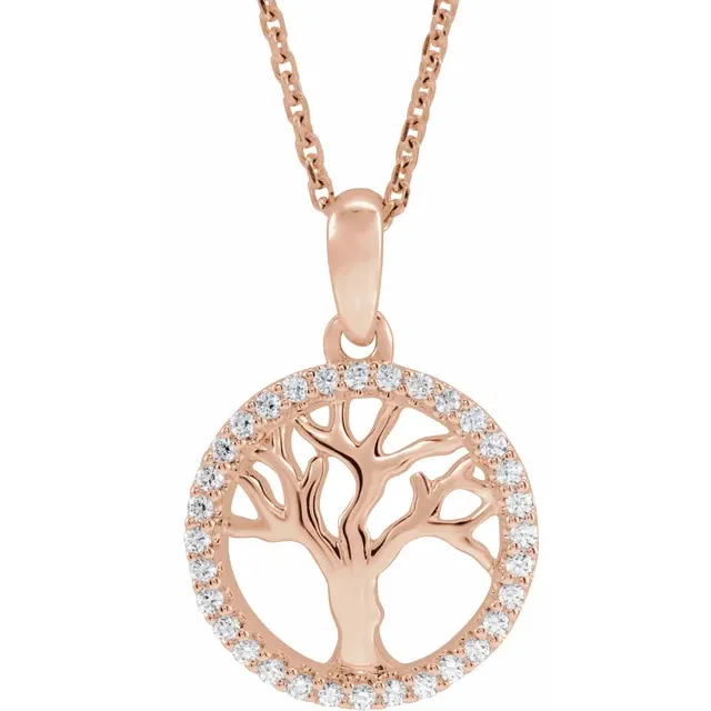 www.santabarbarawedding.com | Fine Jewelry Wholesaler | 14K White Tree of Life 16-18” Necklace