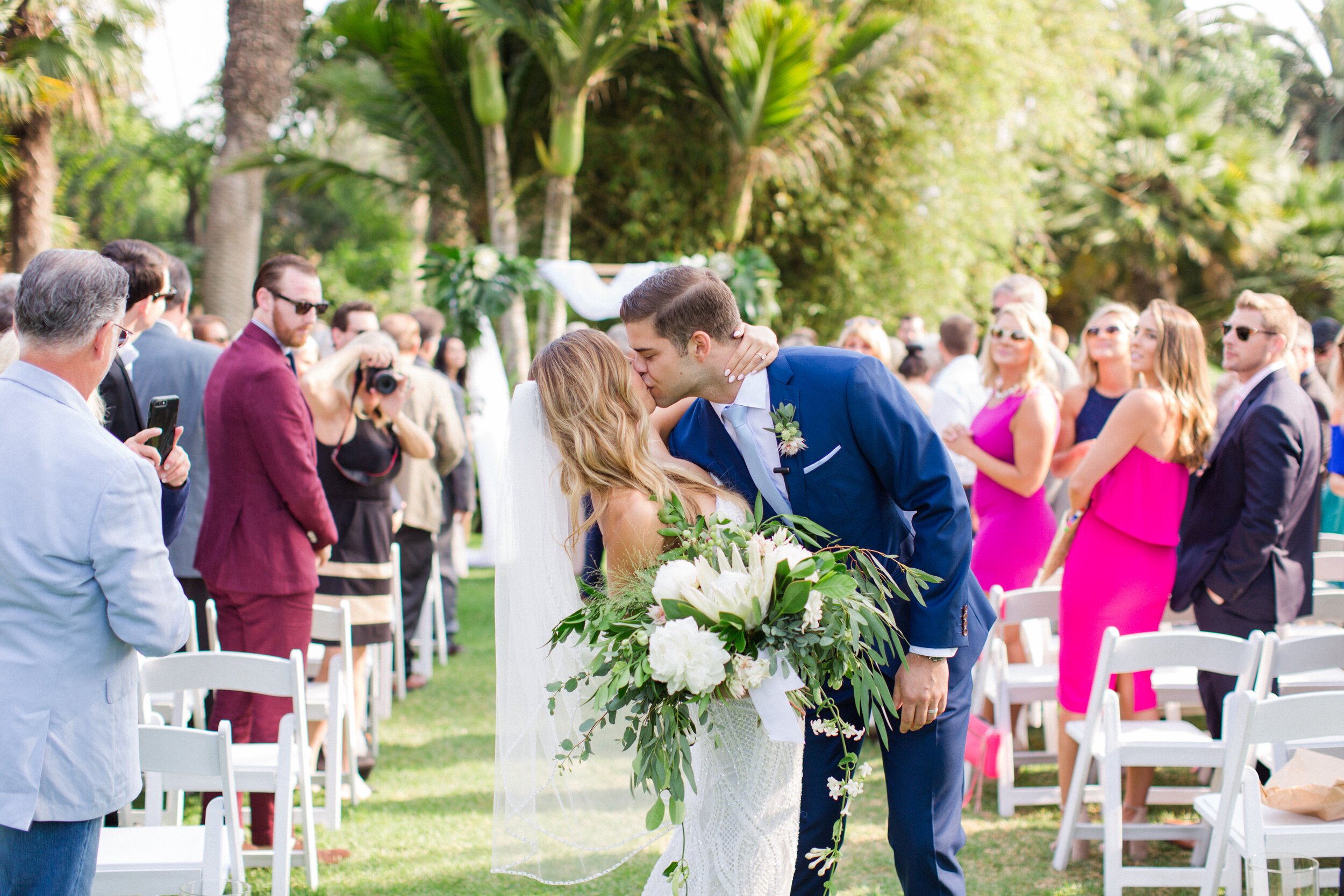 www.santabarbarawedding.com | The Vondys | Santa Barbara Zoo | Olivetta Flowers | Todd Broadland | Amanda Buckingham | Taryn Reed | Bride and Groom’s First Kiss at the Ceremony