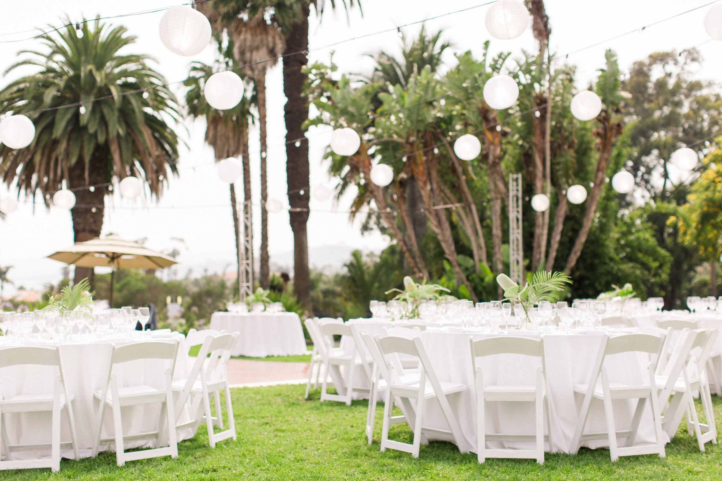 www.santabarbarawedding.com | The Vondys | Santa Barbara Zoo | Olivetta Flowers | Rincon Catering | Reception Tables and String Lights