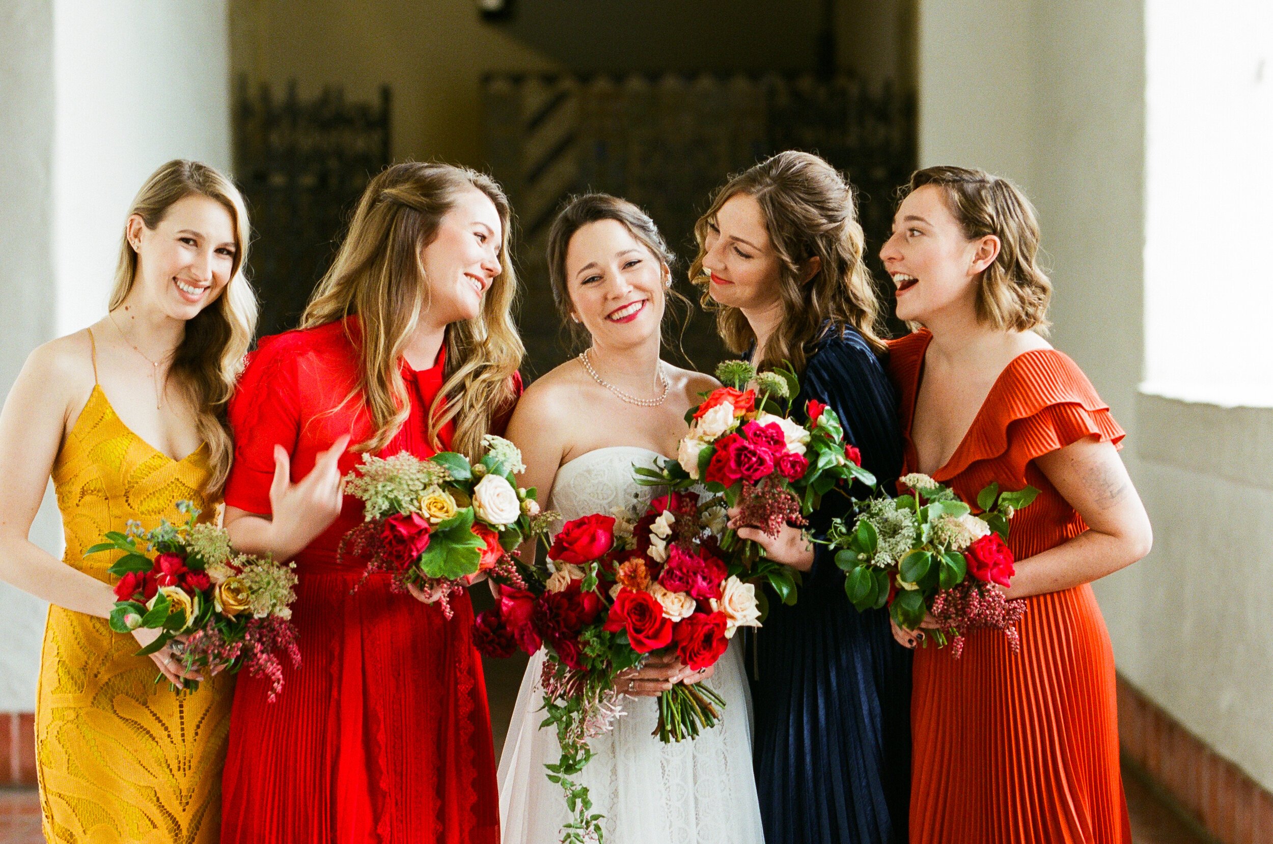 www.santabarbarawedding.com | Lerina Winter | Santa Barbara Courthouse | Margaret Joan Floral | Beautie by Dominique | Bride with Bridesmaids 