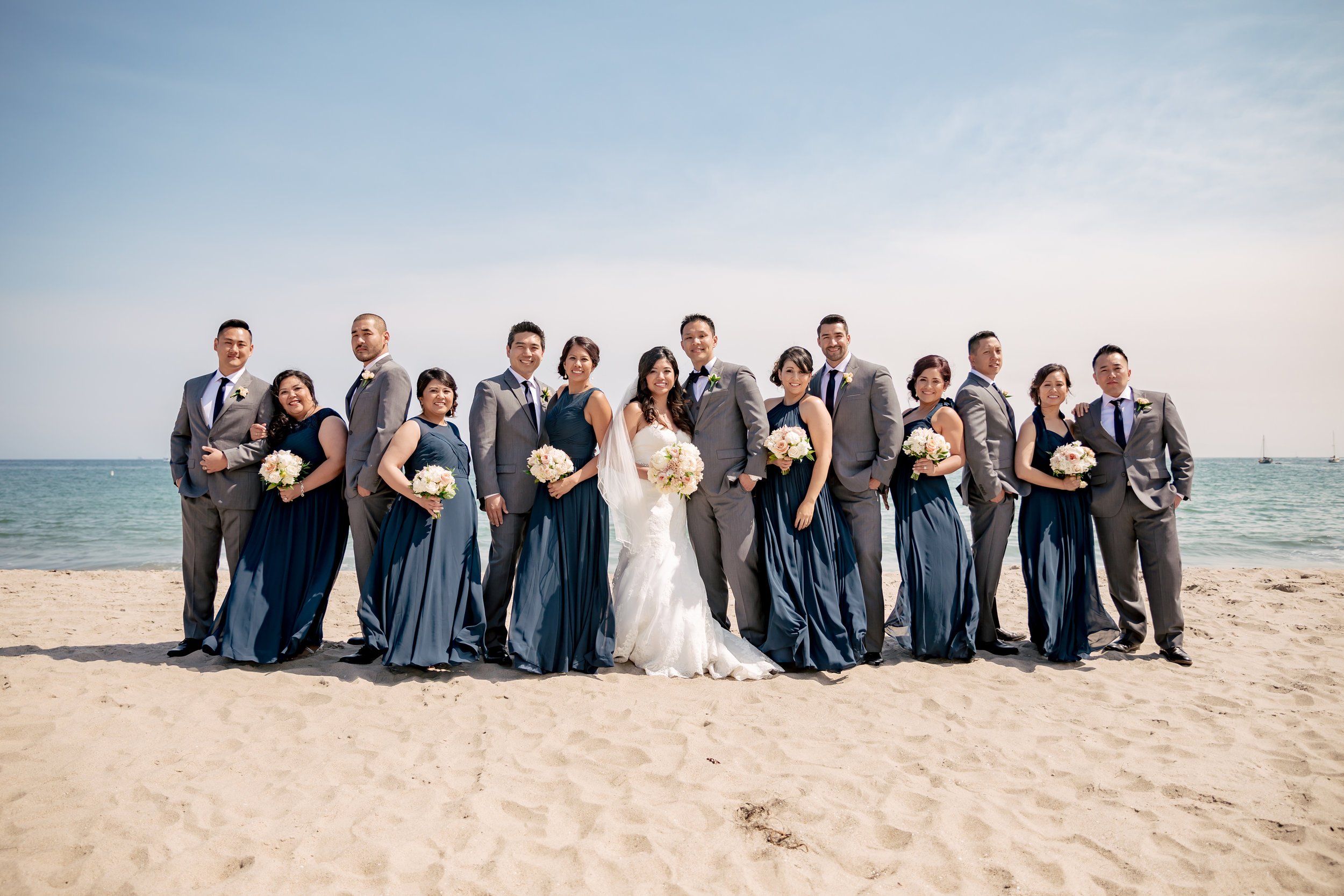 www.santabarbaraweddingstyle.com | Rewind Photography | Events by M and M | Hilton Santa Barbara | Bridal Party