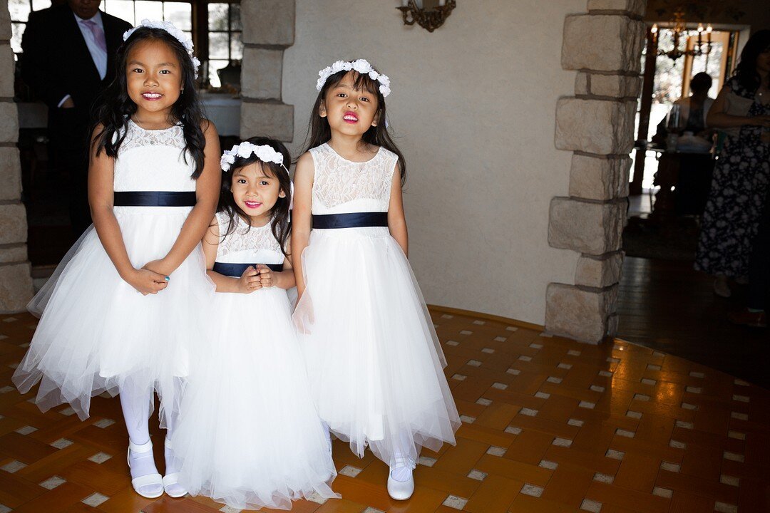 www.santabarbarawedding.com | Castle Nolan | Renoda Campbell | Three Flower Girls 