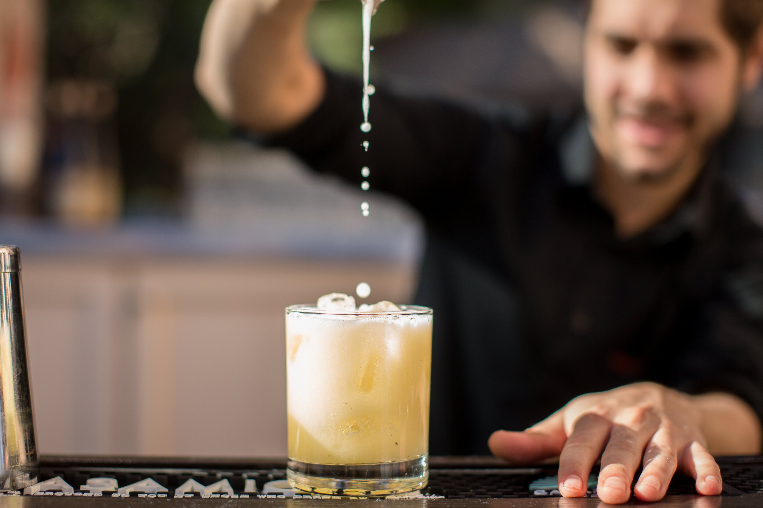 www.santabarbarawedding.com | Flair Project | Bartender Pouring a Drink