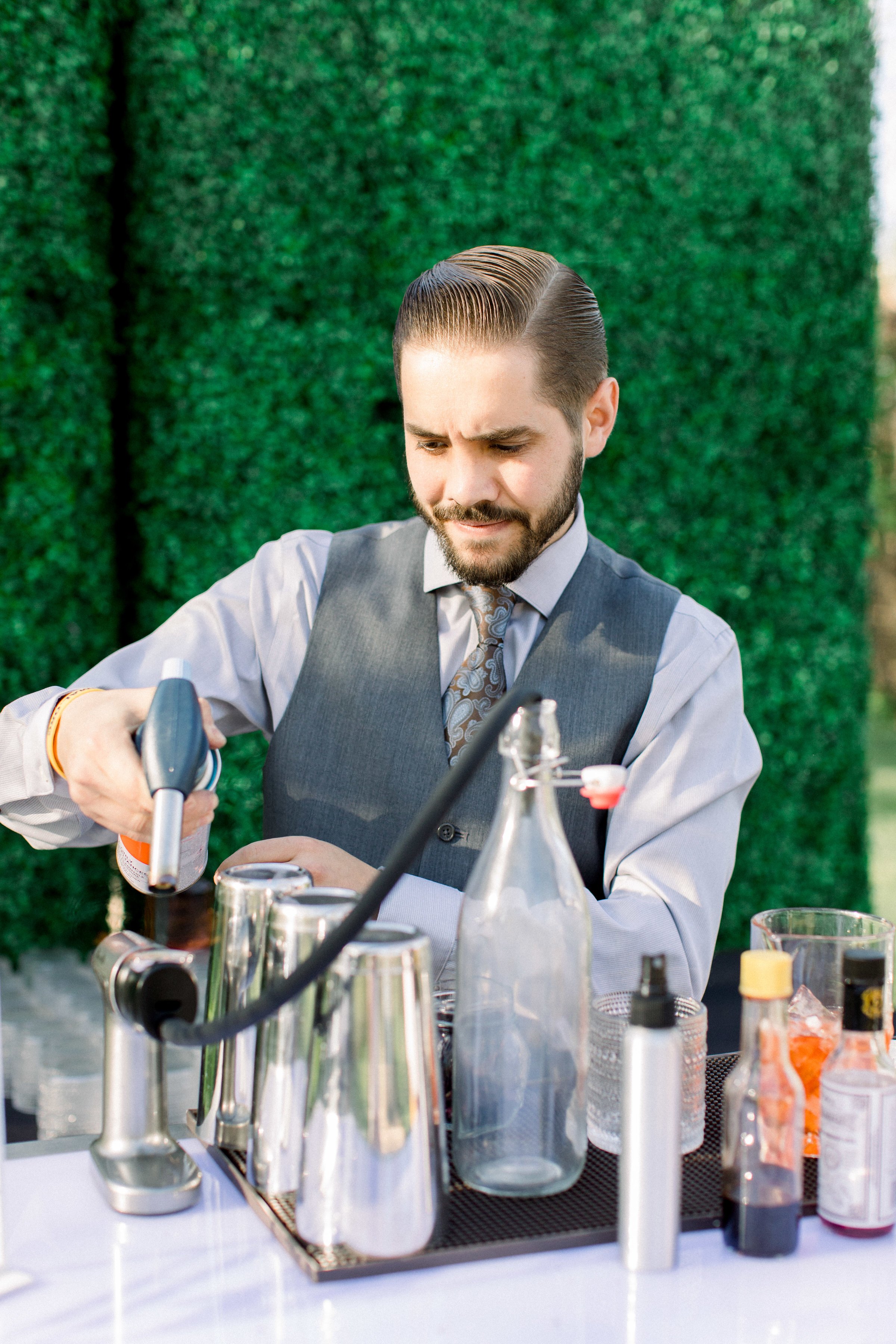 www.santabarbarawedding.com | Flair Project | Bartender Making Drinks