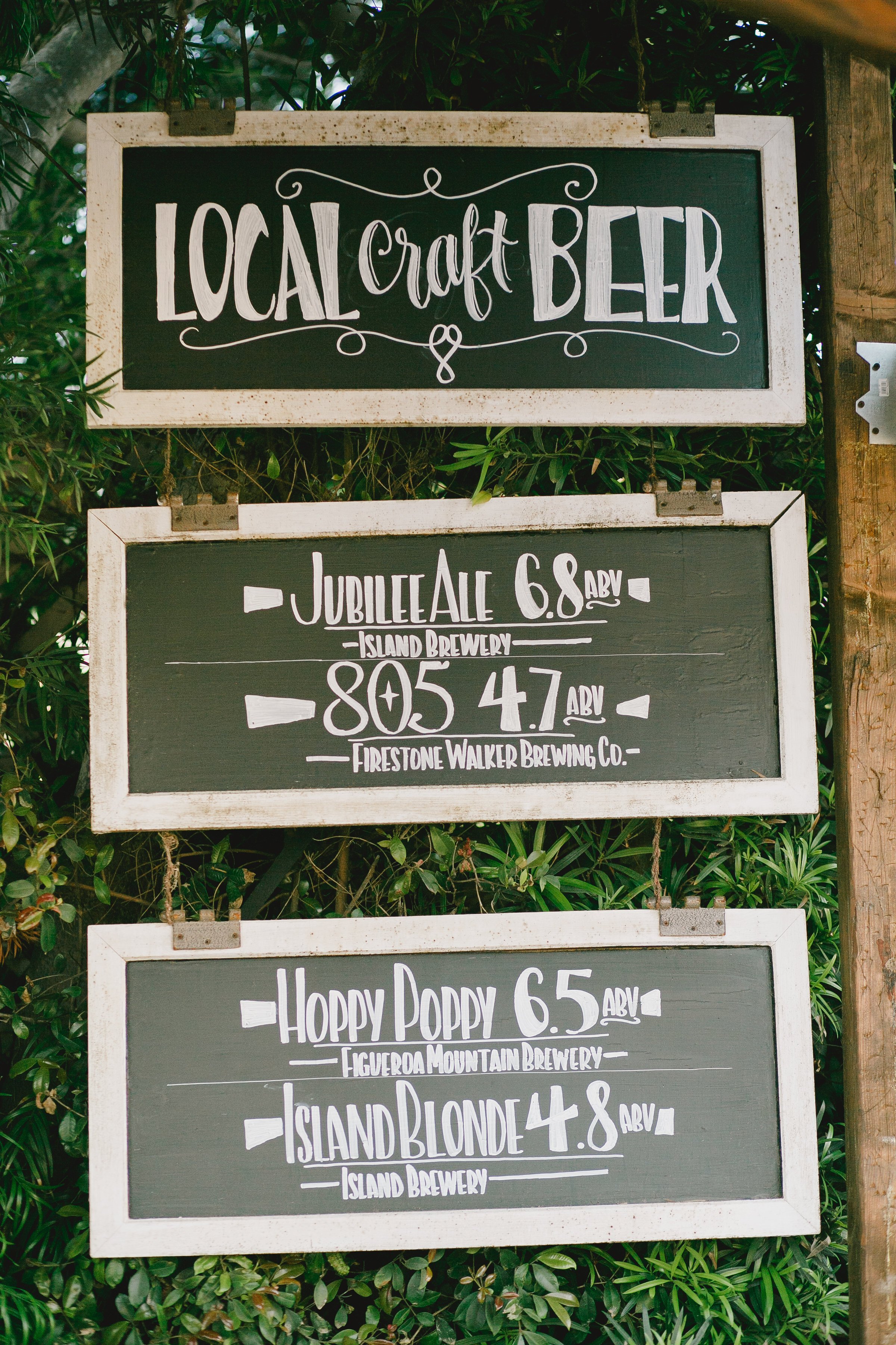 www.santabarbarawedding.com | Rincon Beach Club | Kristen Booth | Sign for Local Beers on Tap 