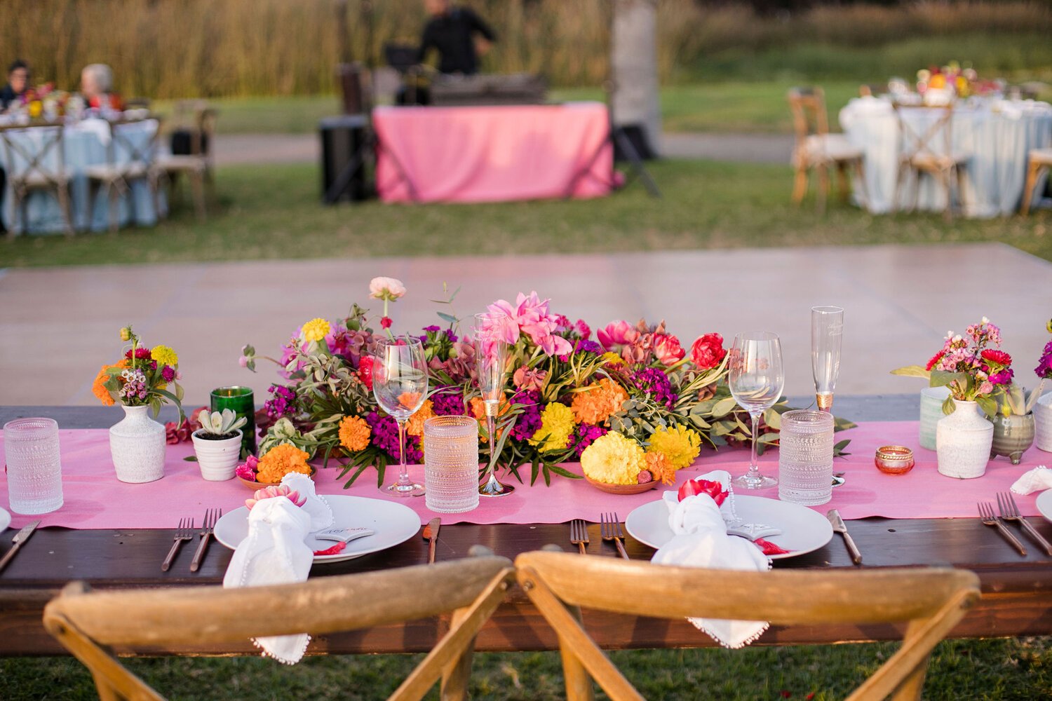 www.santabarbarawedding.com | Nightingale Photography | Rancho Dos Pueblos | Wild Hearts Events | Knot Just Flowers | Omni Catering | Bride and Groom’s Reception Table 