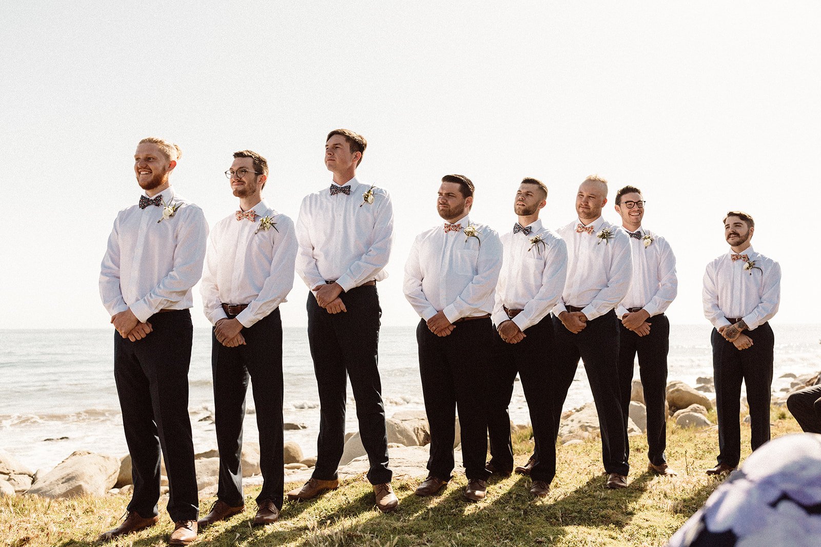 www.santabarbarawedding.com | Isabella Griffith Photography | El Capitan State Beach | KB Events | Alexis Ireland Florals | Groomsmen at the Ceremony