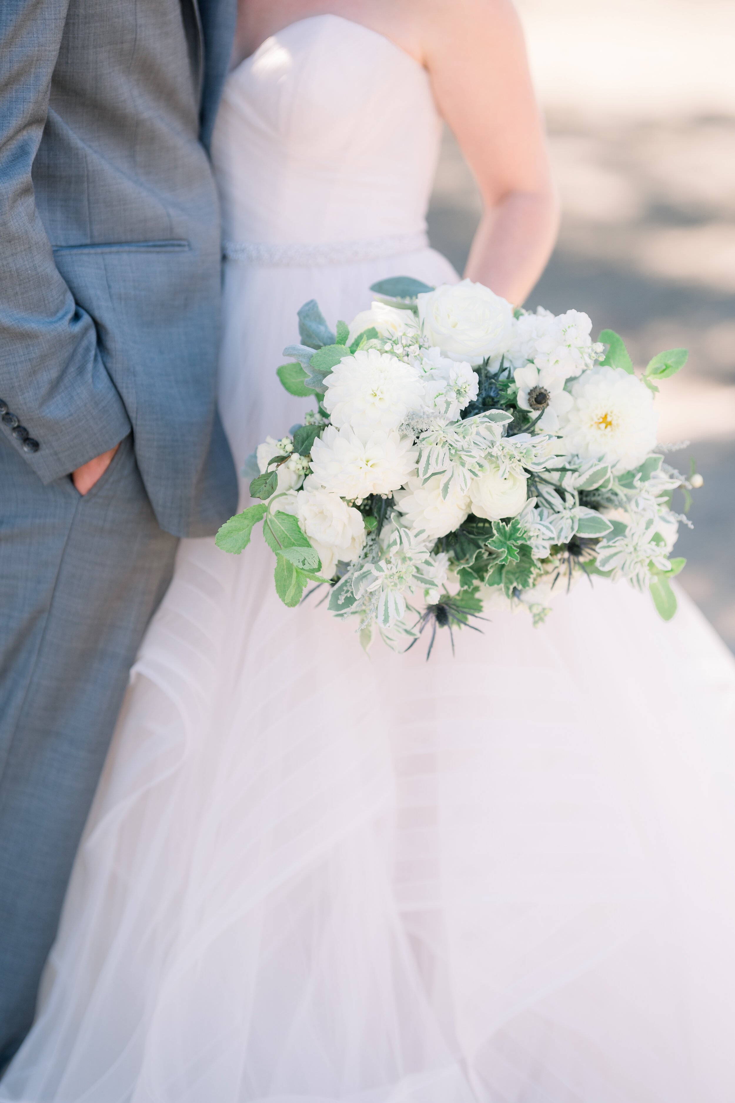 www.santabarbarawedding.com | We Heart Photography | Roblar Winery | Elizabeth Ginder Events | Alexis Ireland Florals | Bride and Groom with Bouquet