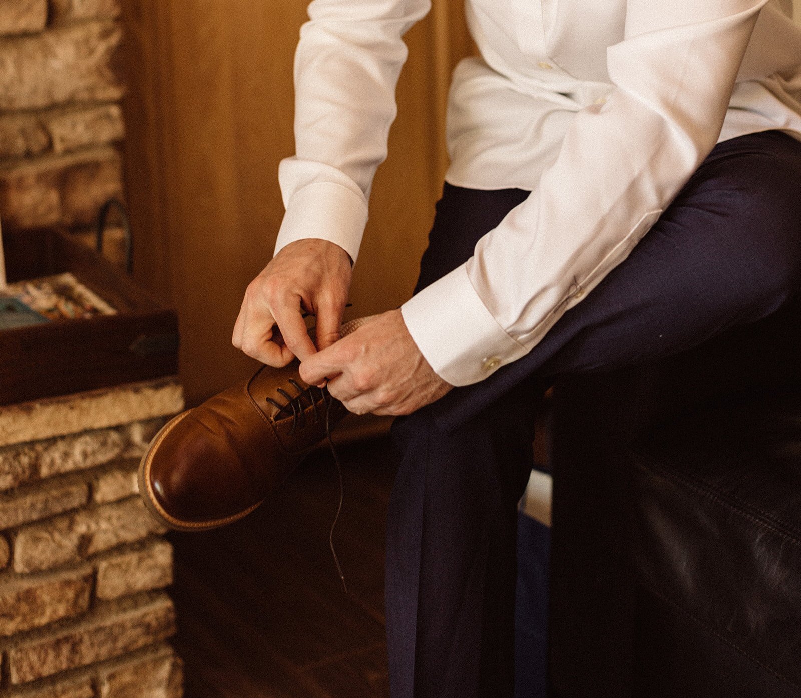 www.santabarbarawedding.com | Isabella Griffith Photography | Santa Barbara Club | Fern &amp; Foxtail | groom navy suit and brown shoes