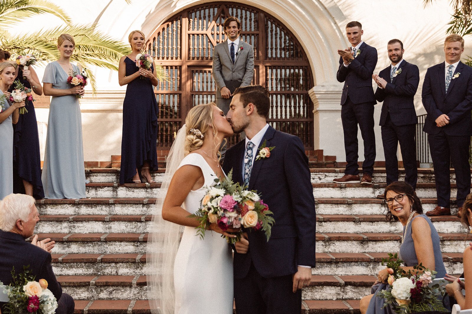 www.santabarbarawedding.com | Isabella Griffith Photography | Santa Barbara Club | Fern &amp; Foxtail | Robyn Kelley | Bliss Bridal Beauty | outdoor california wedding ceremony