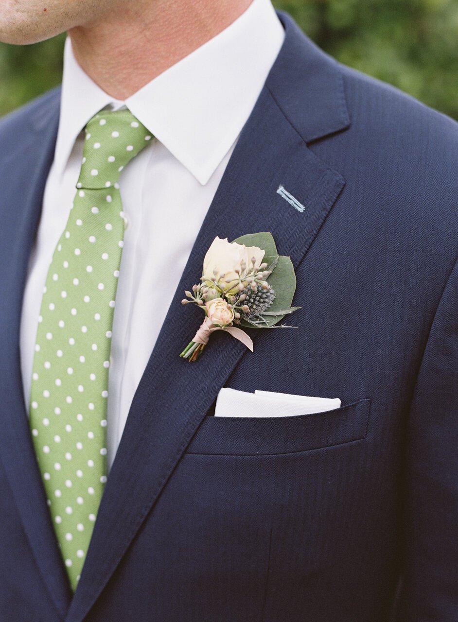 www.santabarbarawedding.com | Brian Saculles Photography | Percy Sales Events | Emma Rose Floral | Groom’s Green Polka Dot Tie