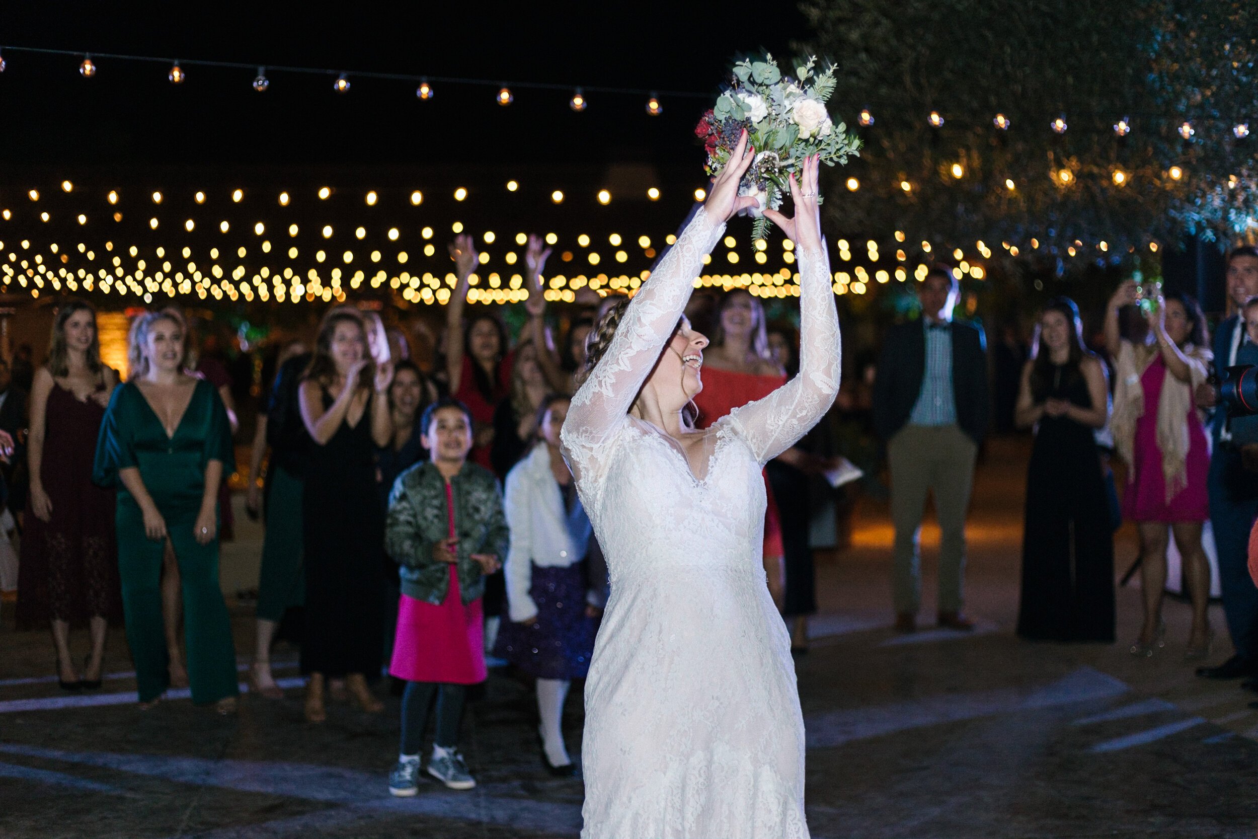 www.santabarbarawedding.com | Hannah Rose Gray | Santa Barbara Historical Museum | Alexis Ireland Florals | Carlyle Salon | DJ Solstice | Bride Throws the Bouquet