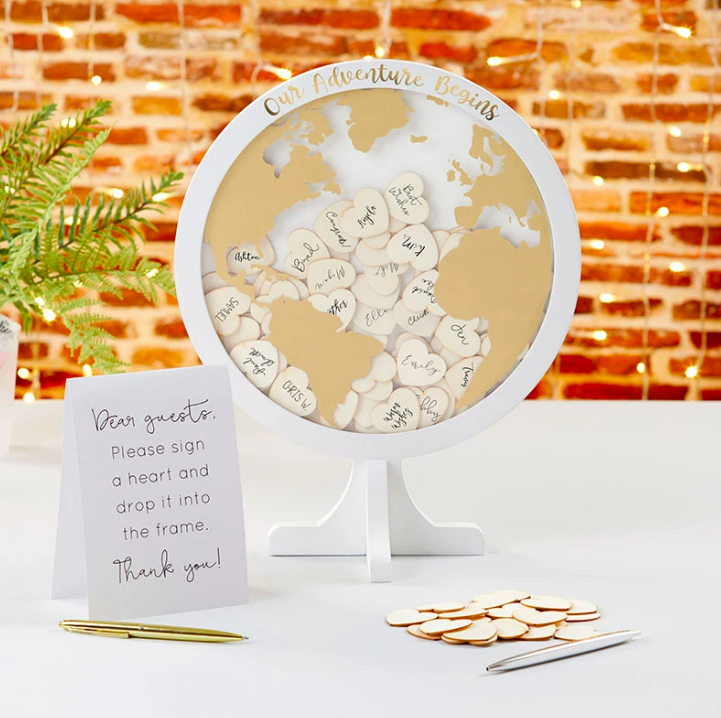 www.santabarbarawedding.com | My Wedding Favors | Wedding Guest Book Alternative - Globe 