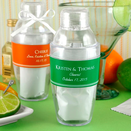 www.santabarbarawedding.com | My Wedding Favors | Personalized Cocktail Shaker with Margarita Mix