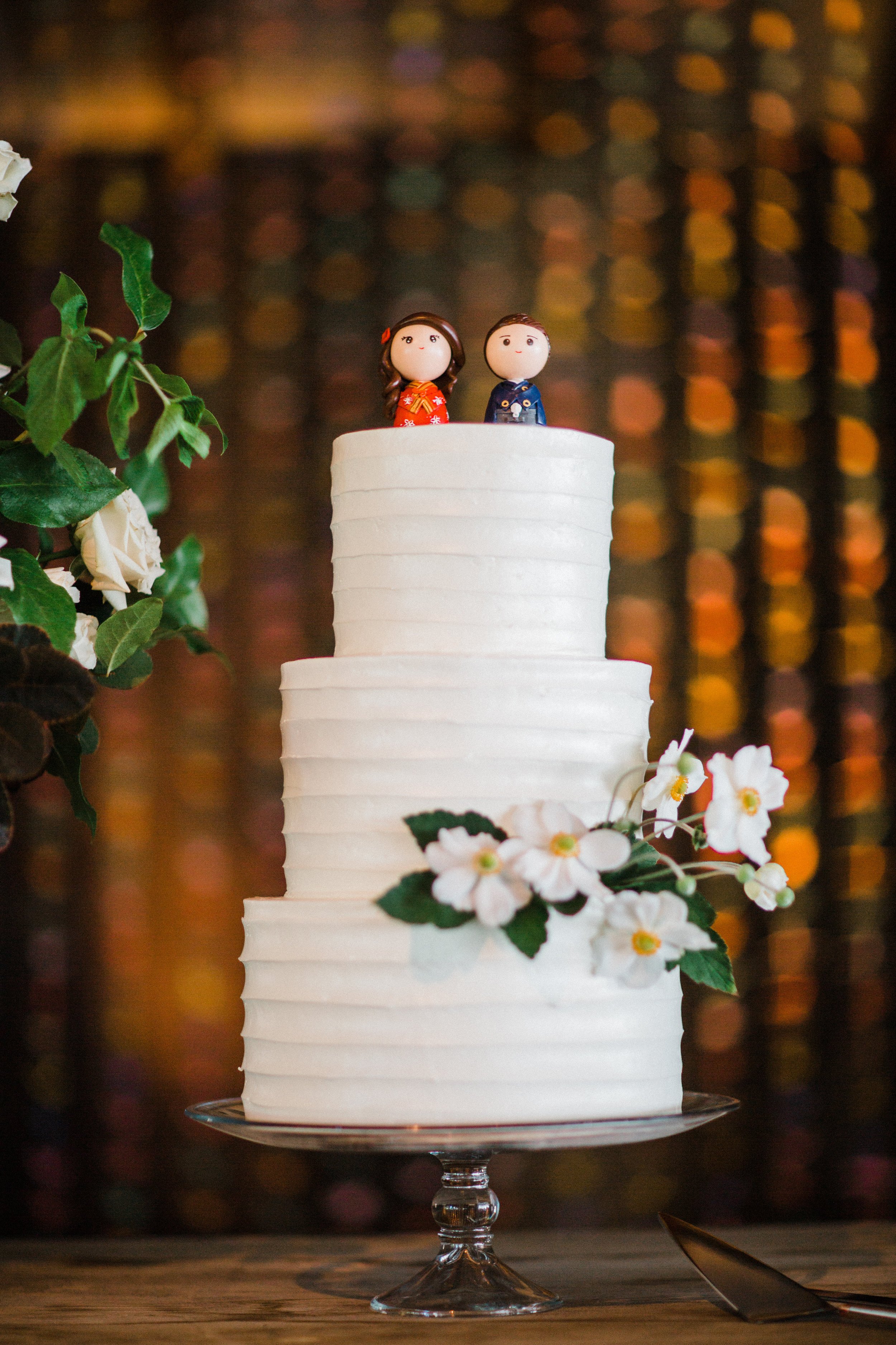 www.santabarbarawedding.com | Lele Patisserie | Three-Tiered Wedding Cake with Figurines