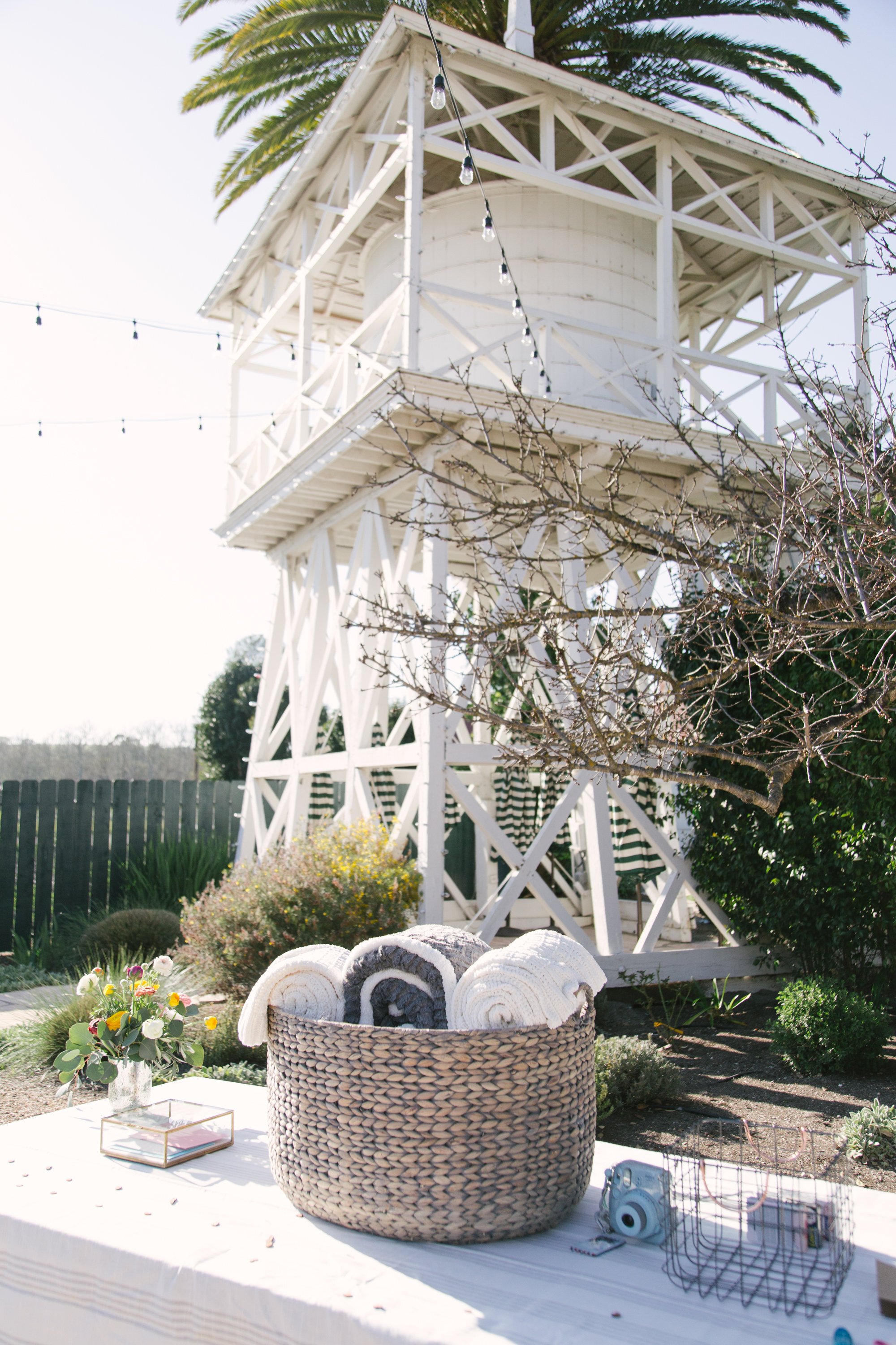 www.santabarbarawedding.com | Lindsey Drewes Photography | Mattie’s Tavern | Wild Poppy Floral Design | Chef Mattias Bloom | wedding welcome table cooler weather