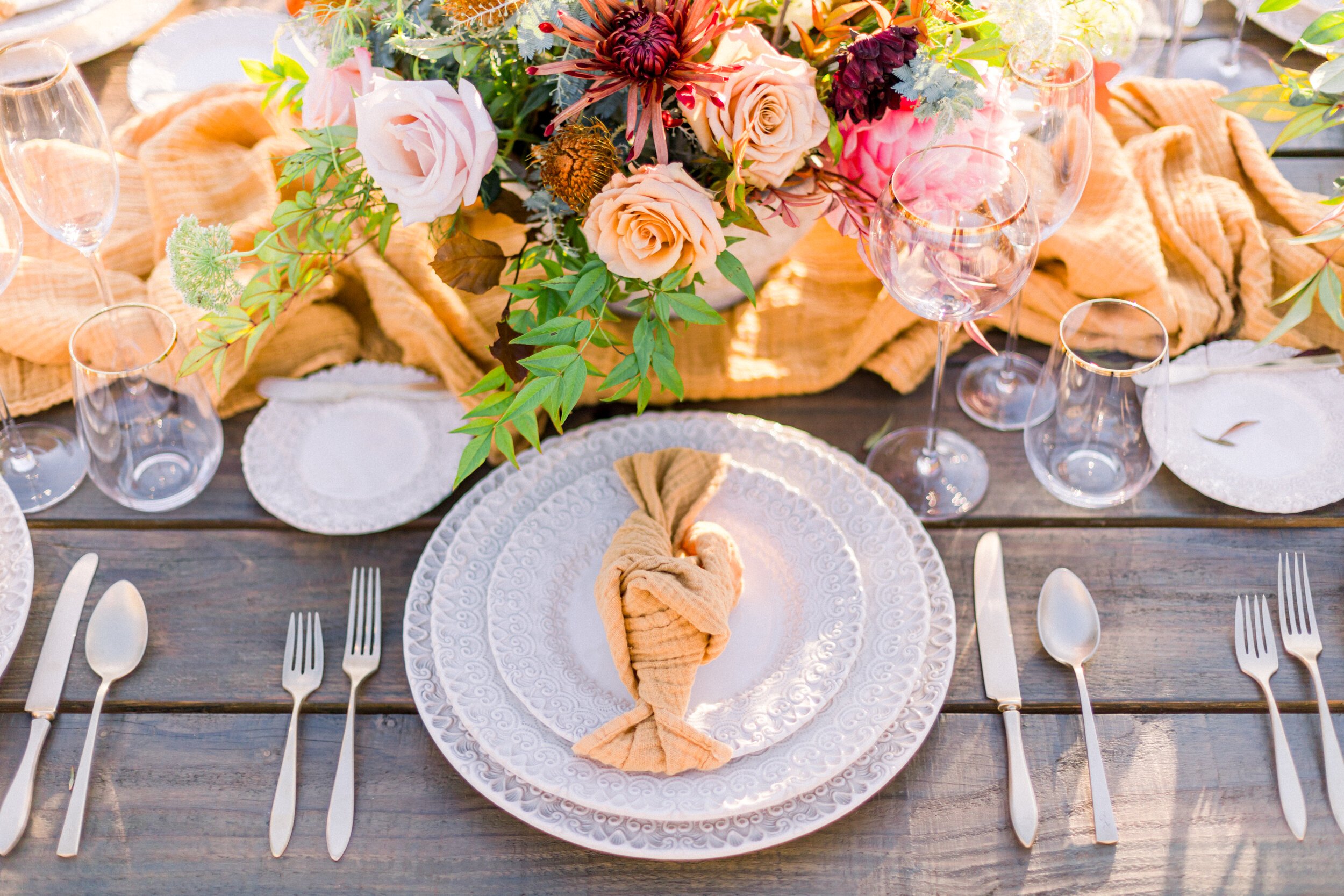 www.santabarbarawedding.com | Jocelyn and Spencer | Rodney's Vineyard | Joelle Charming | Place Setting