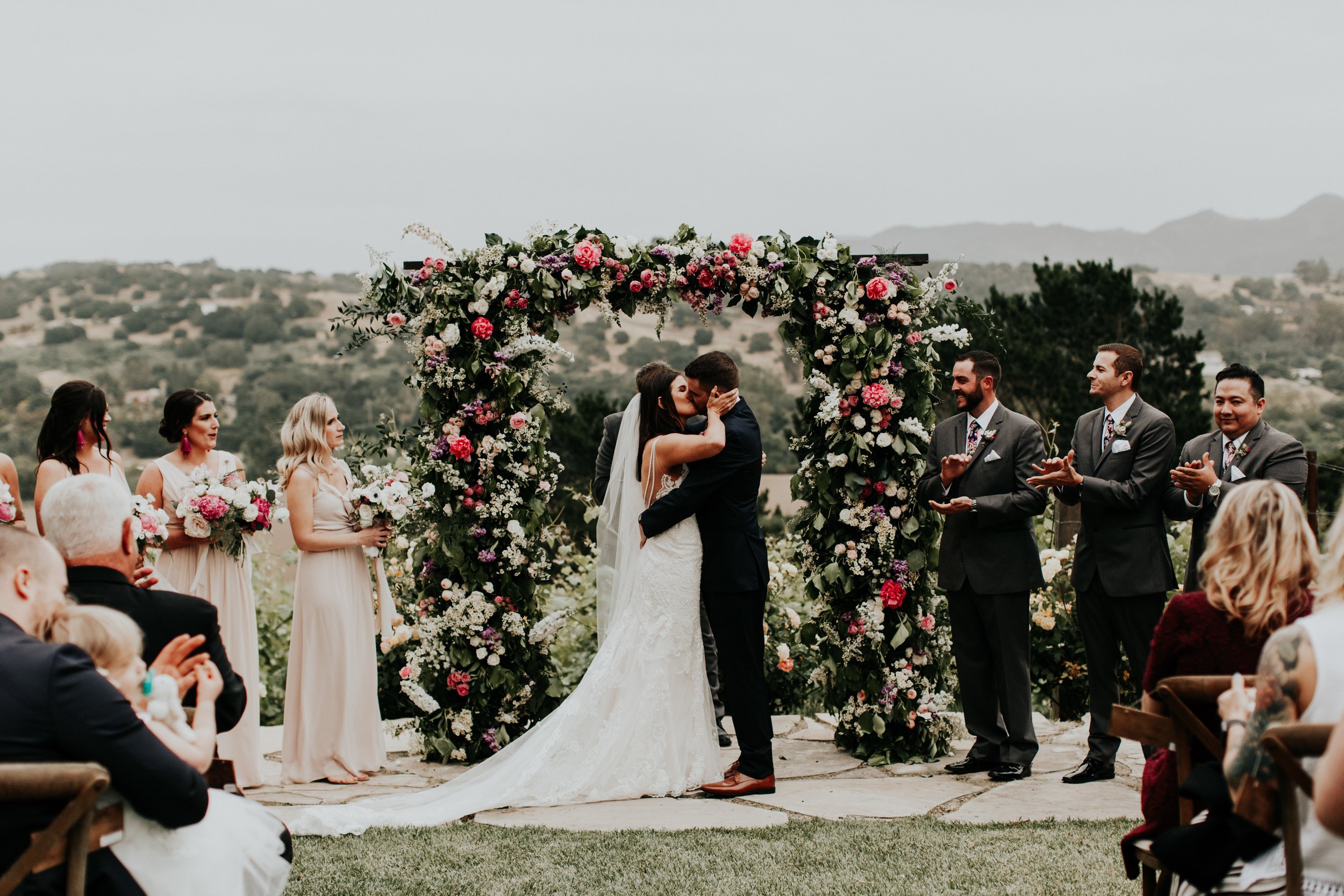 www.santabarbarawedding.com | Alexandra Wallace | The Casitas Estate | Sandcastle Celebrations | Eden Floral | Stella York | The Queen's Bees | wedding ceremony