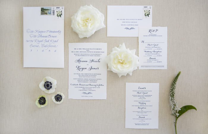 www.santabarbarawedding.com | Kristen Beinke Photography | Santa Barbara Greek Orthodox Church | Alexandra Kolendrianos | Precious and Blooming | Wedding Invitations 