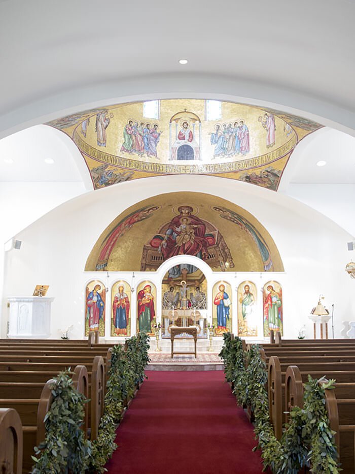 www.santabarbarawedding.com | Kristen Beinke Photography | Santa Barbara Greek Orthodox Church | Alexandra Kolendrianos | Precious &amp; Blooming | The Church Venue