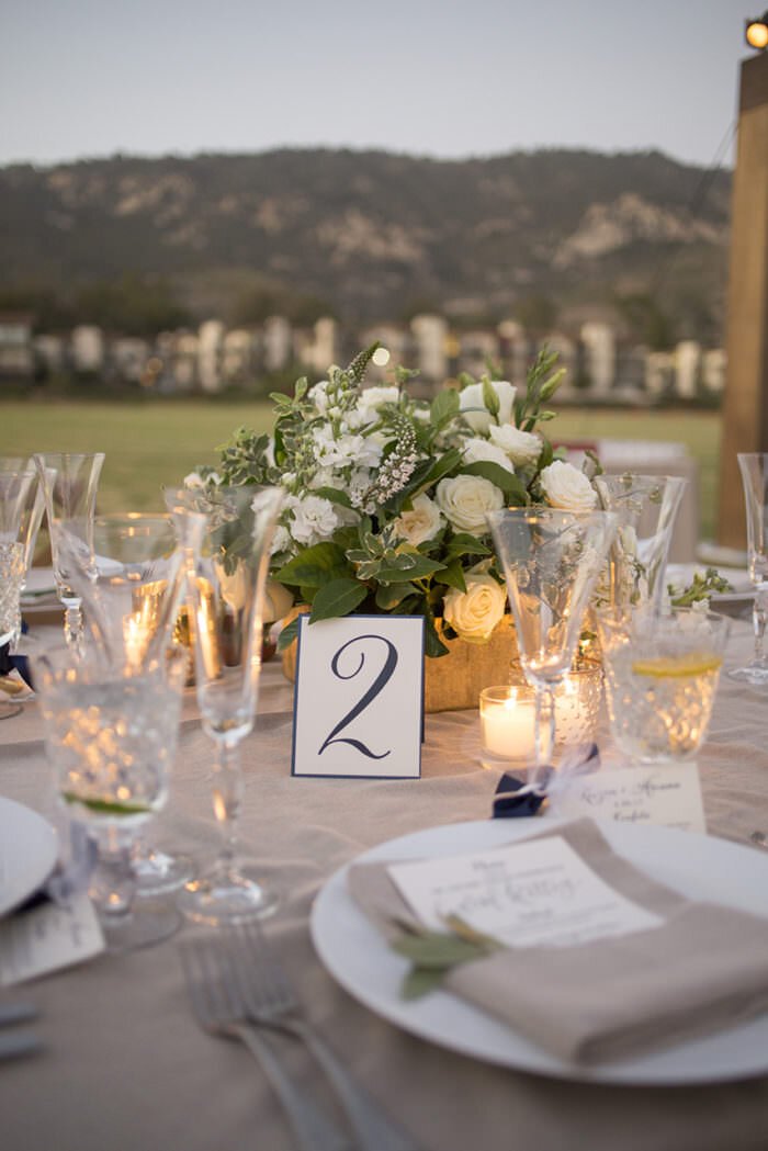 www.santabarbarawedding.com | Kristen Beinke Photography | Santa Barbara Polo &amp; Racquet Club | Alexandra Kolendrianos | Bella Vista Designs | Town &amp; Country Event Rentals | Table Numbers