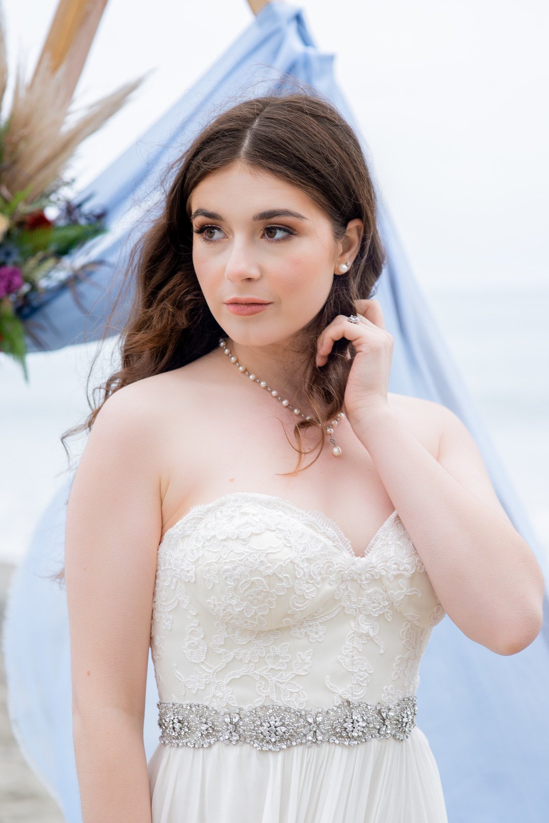 www.santabarbaraweddings.com | Staci &amp; Michael Photography | Hearst Beach | Mauna Florist | Winnie Couture Wedding Gown | Jared the Gallery of Jewelry Wedding Ring | Bride