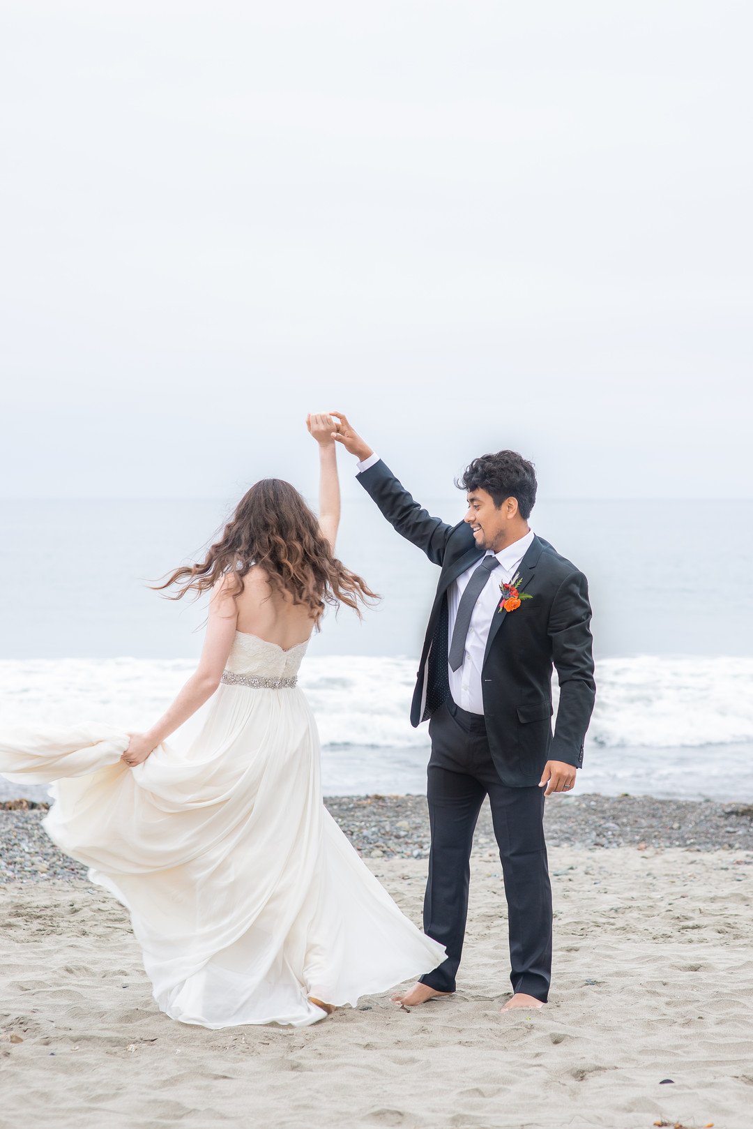 www.santabarbaraweddings.com | Staci &amp; Michael Photography | Hearst Beach | Wedding Gown: Winnie Couture| Wedding Ring: Jared the Gallery of Jewelry | Bridal Beauty: Madi Faye Makeup 