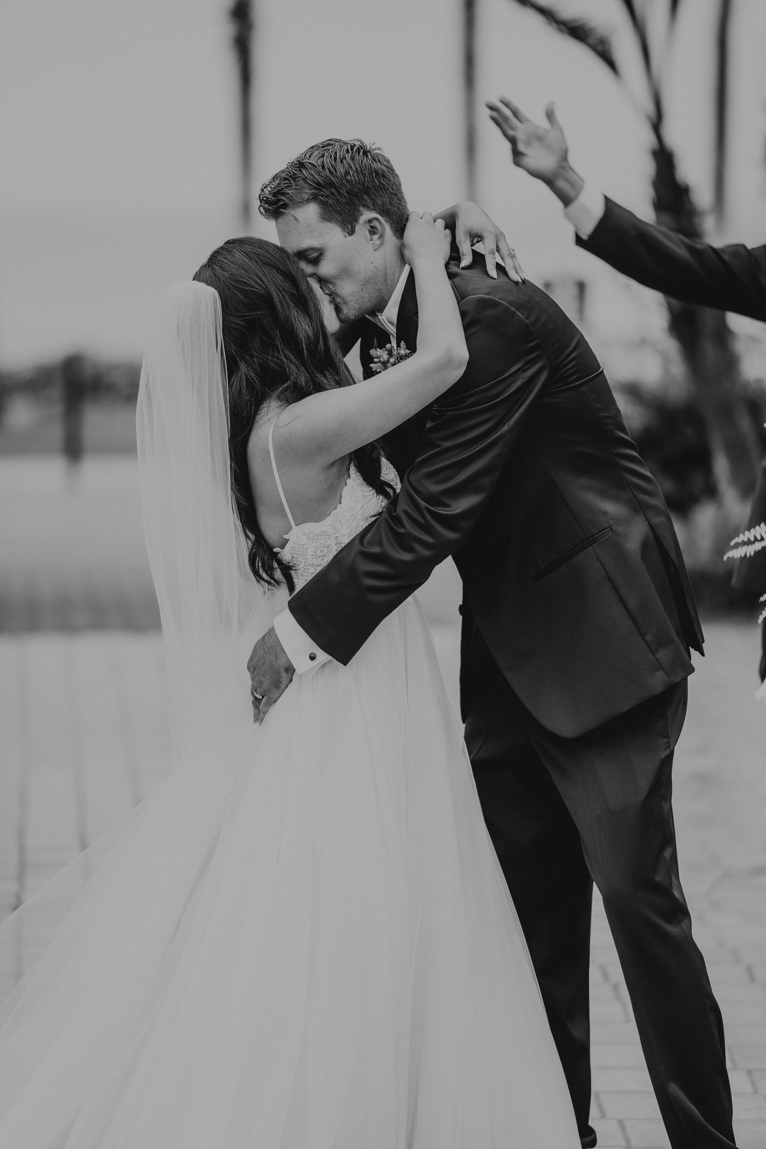 www.santabarbarawedding.com | Candice Marie Photography | Hilton Santa Barbara Beachfront Resort | Dalina Klan | Once in a Lifetime Weddings | Anthony Francisco | Bride and Groom First Kiss